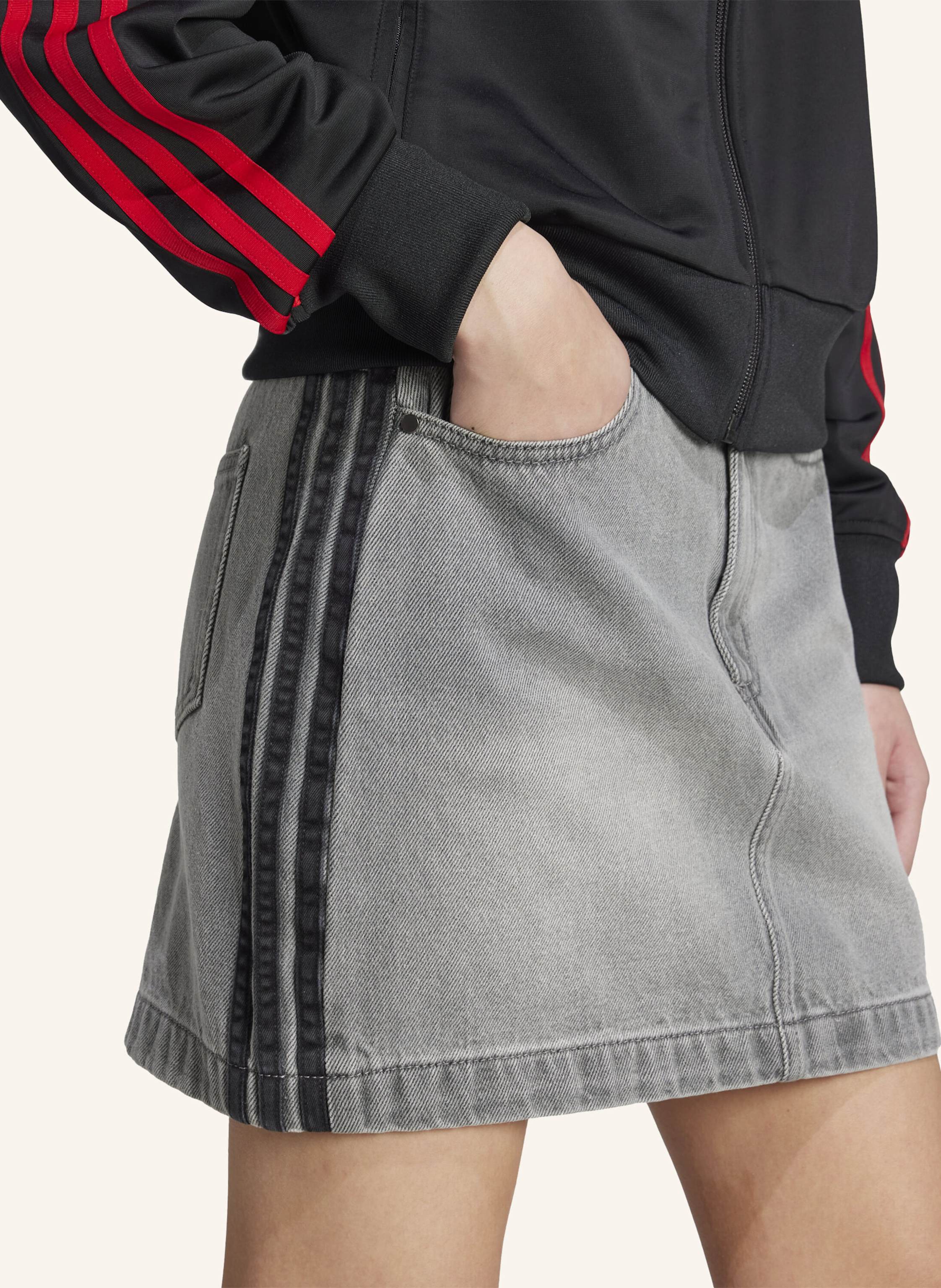 Thumbnail - Adidas Originals Adicolor 3-Streifen Denim Minirock grau