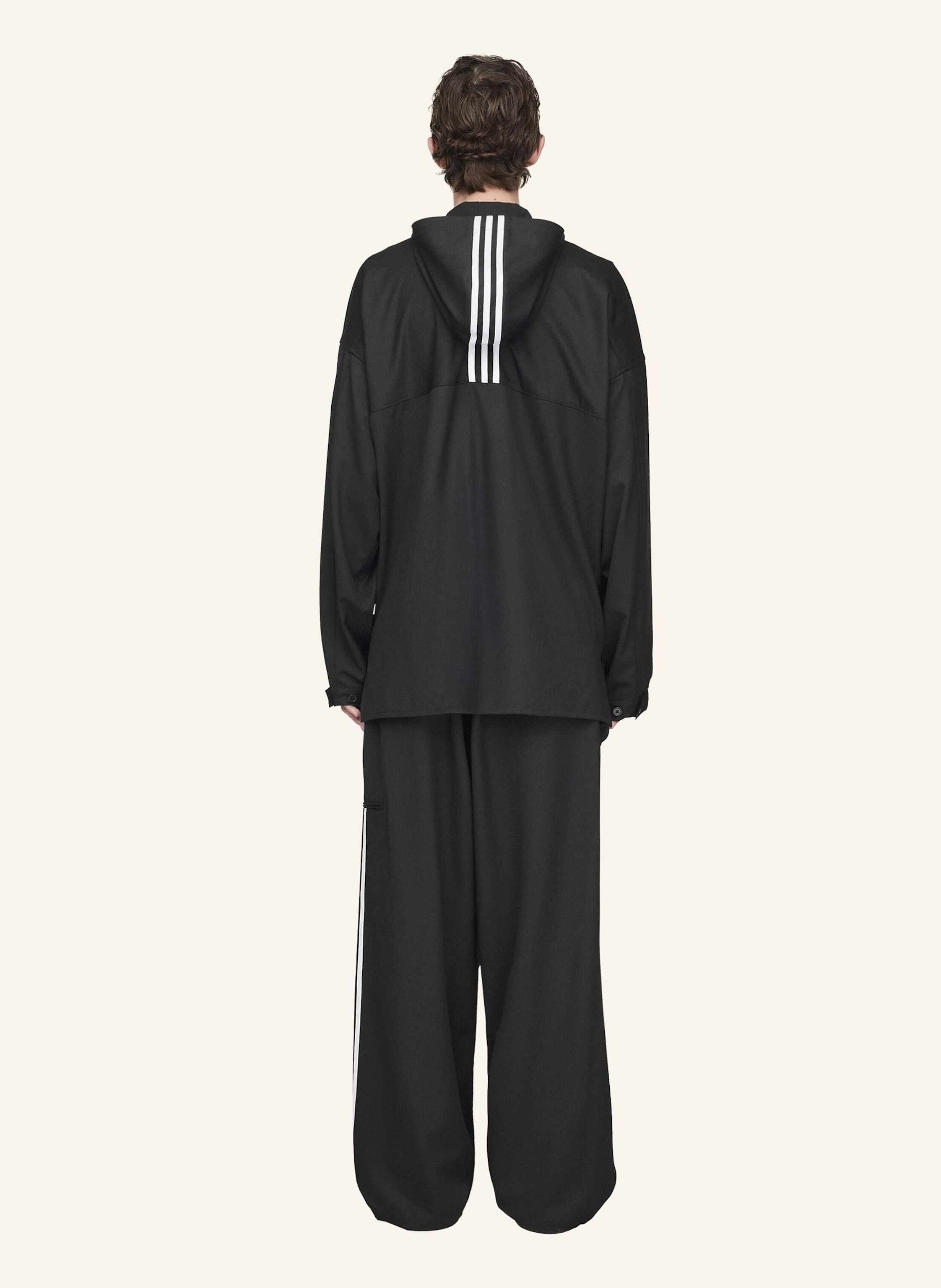 Thumbnail - Y-3 Y-3 Refined Wool Hooded Top 3-Stripes schwarz