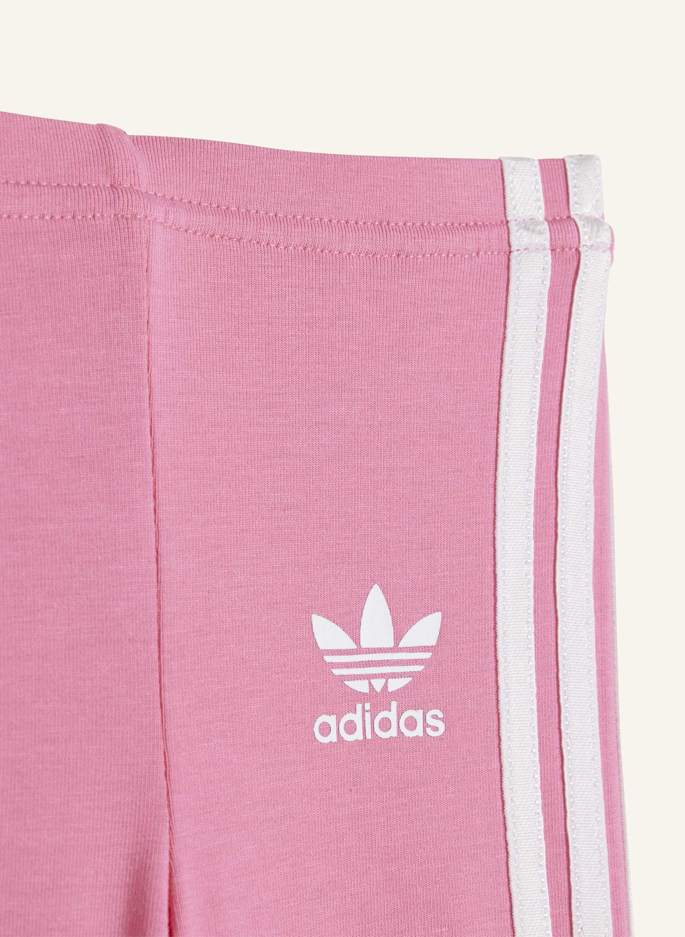 Thumbnail - Adidas Originals Set Locker Sitzendes Crew-Oberteil Und Ausgestellte Leggings pink