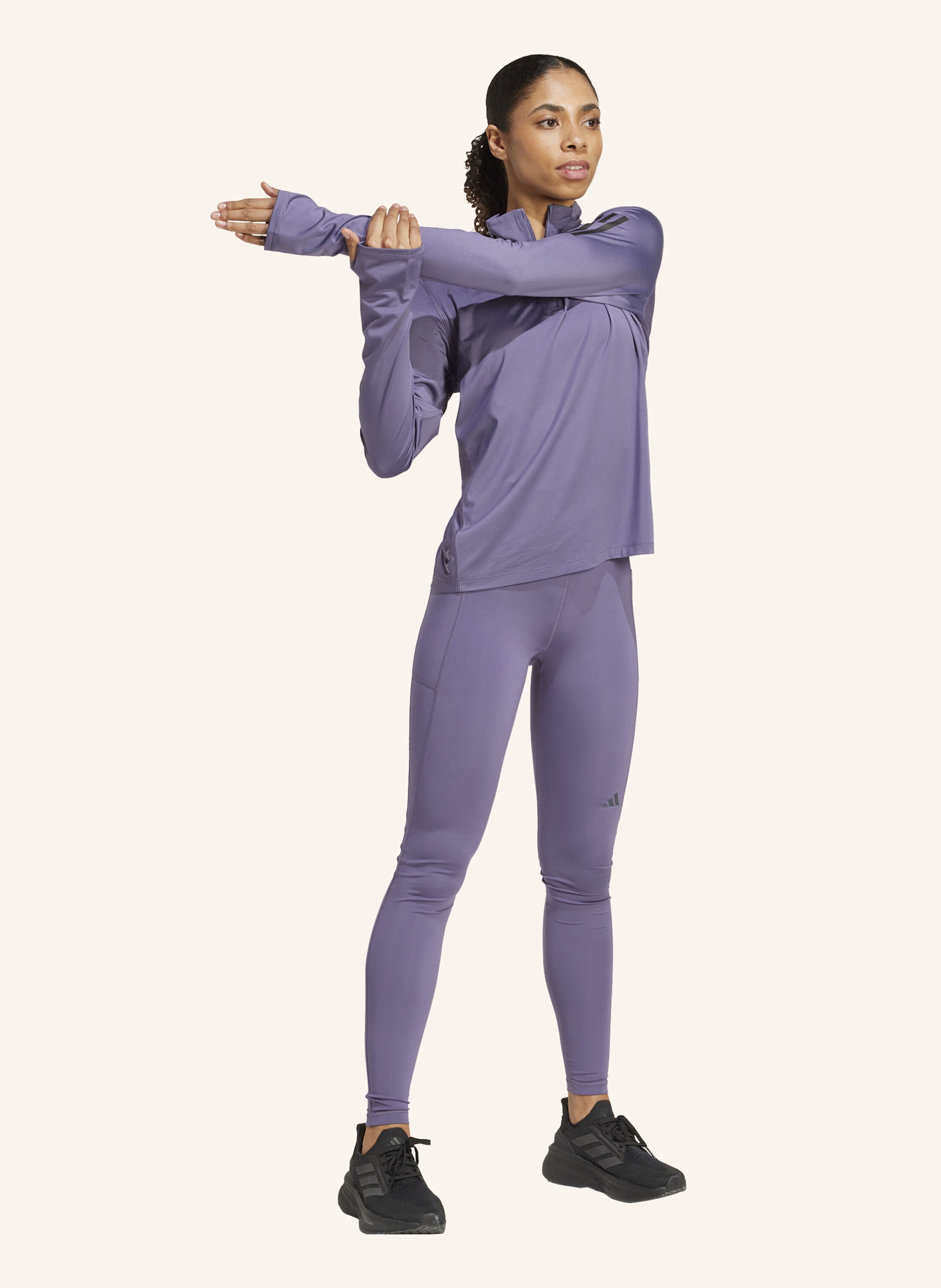 Thumbnail - Adidas Own The Run Half-Zip Oberteil lila