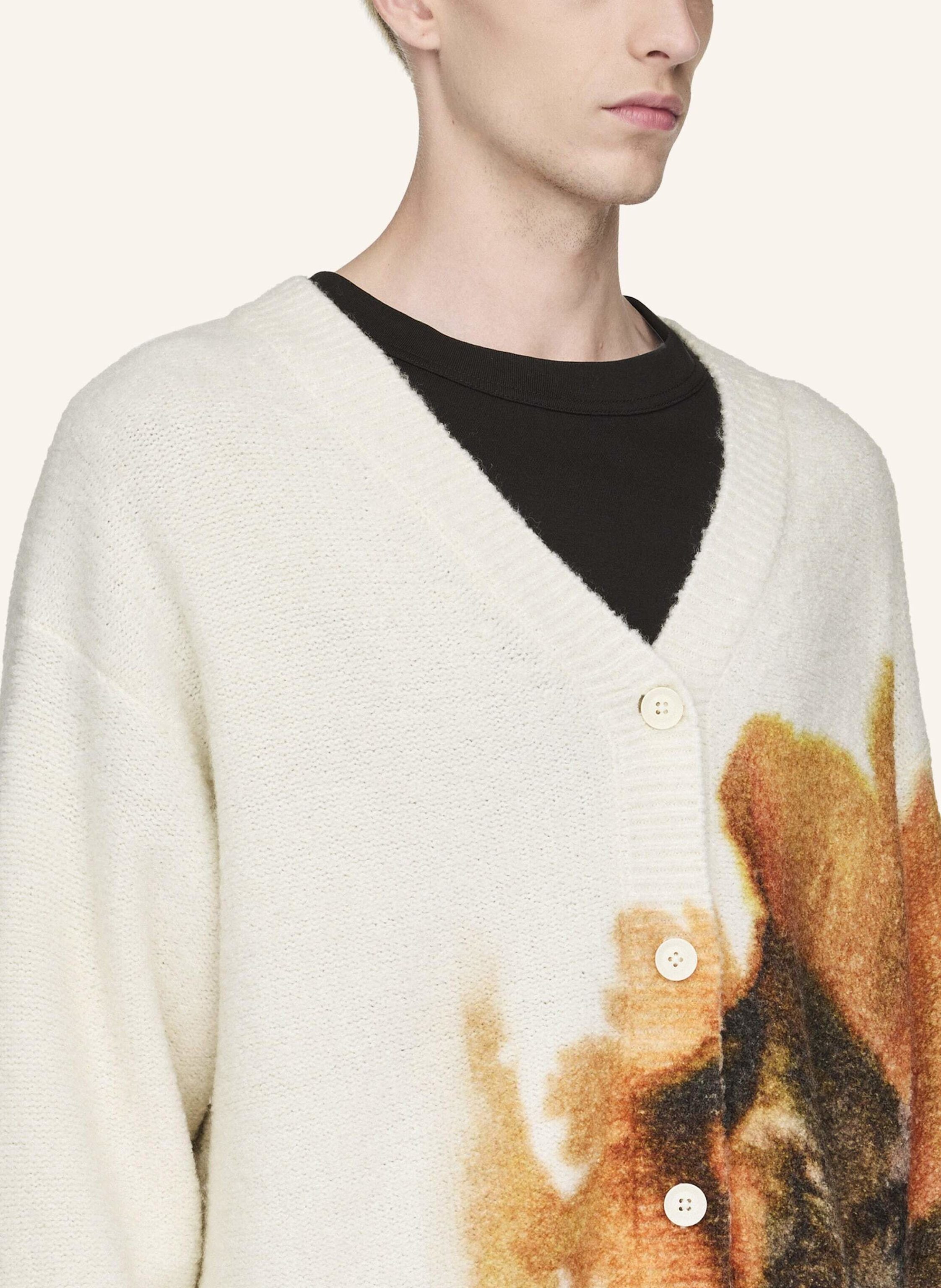 Thumbnail - Y-3 Y-3 Strickjacke Mit Grafik weiss