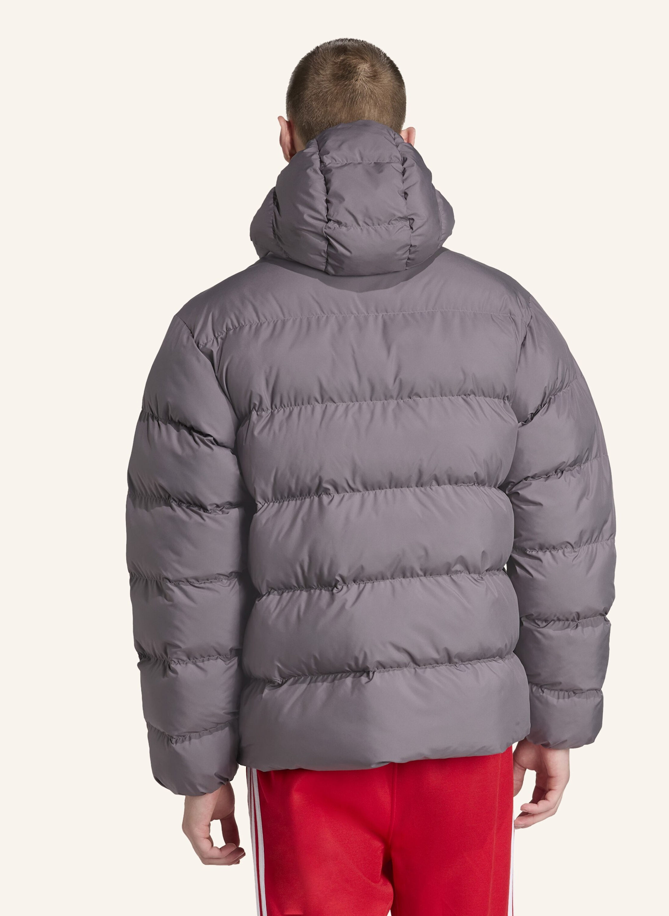 Thumbnail - Adidas Originals Tonal Hooded Puffer Jacke grau