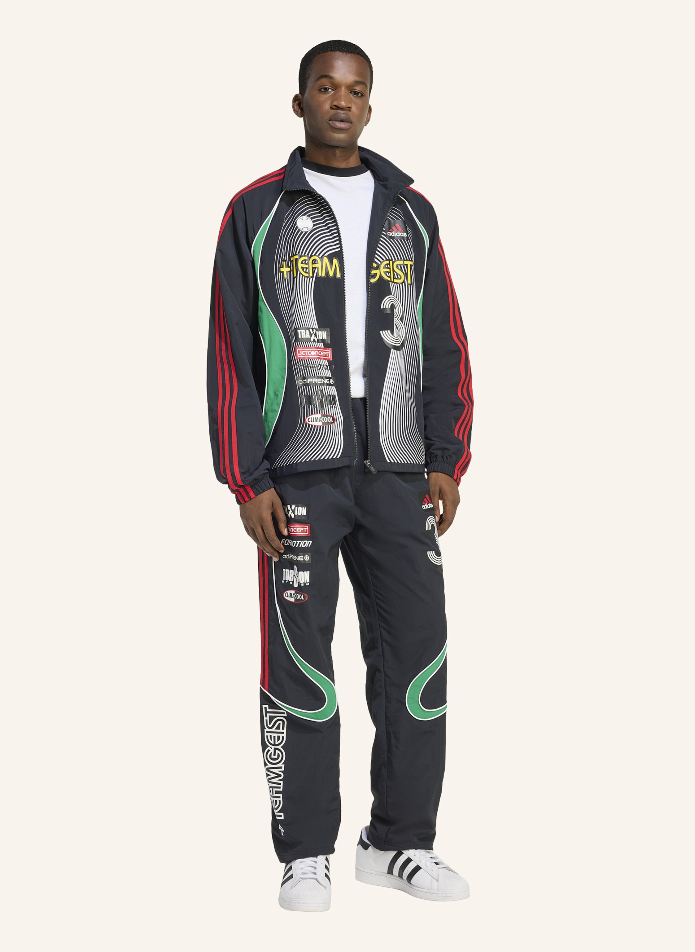 Thumbnail - Adidas Originals Teamgeist Moto Track Top schwarz