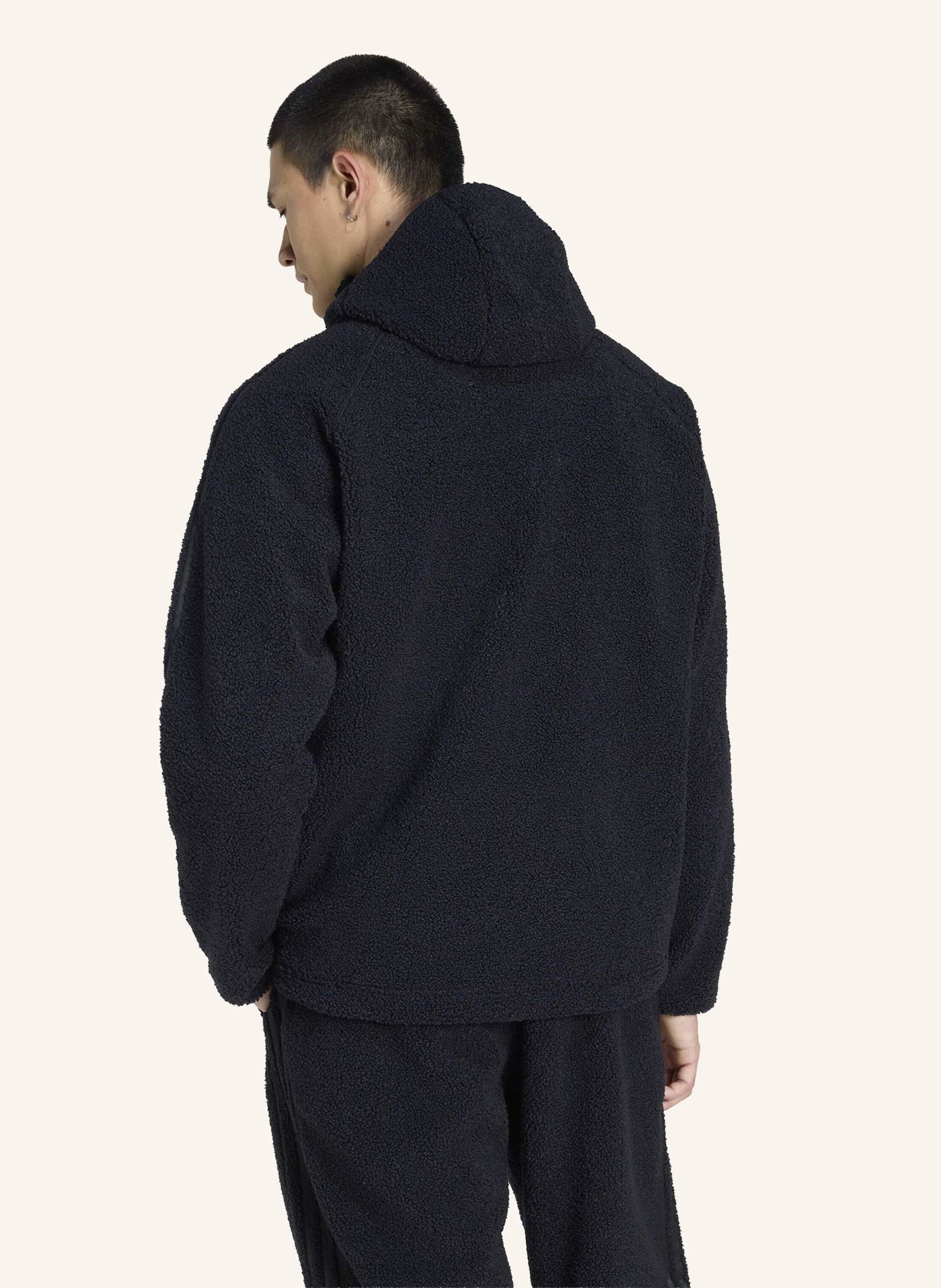 Thumbnail - Adidas Originals Borg Fleece Teamgeist 1/4 Zip Hoodie schwarz