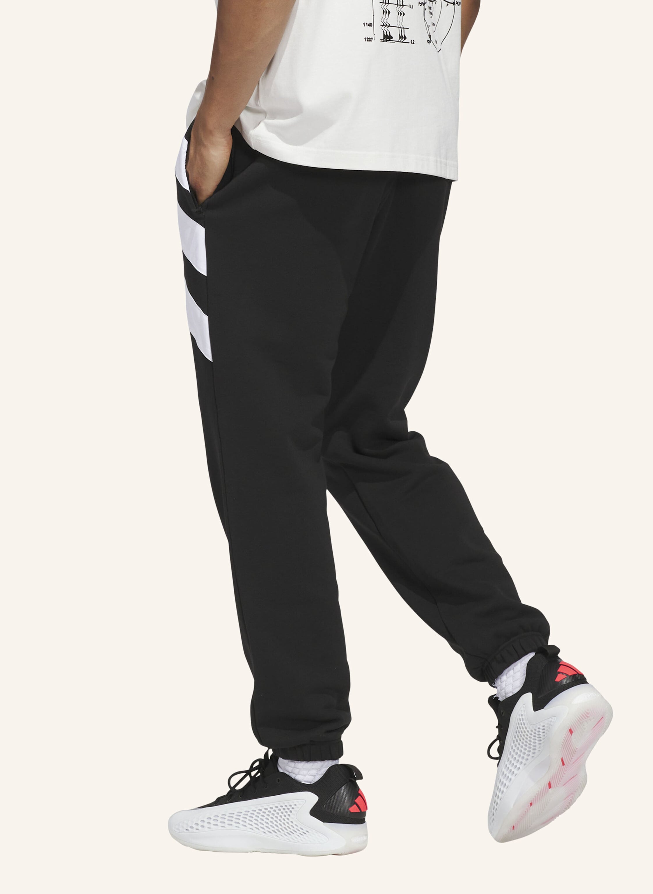 Thumbnail - Adidas Anthony Edwards Foundation Fleece Hose schwarz