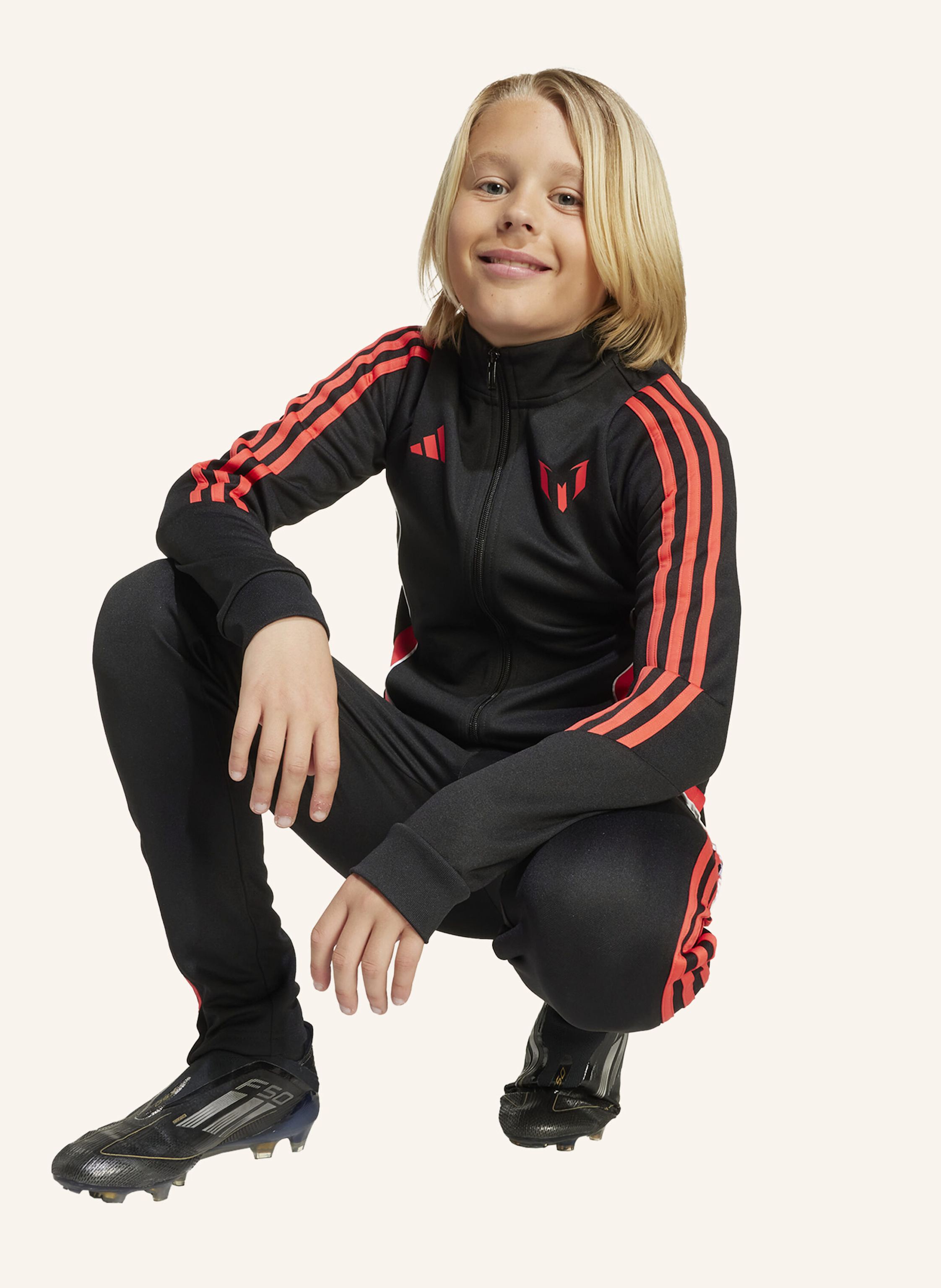 Thumbnail - Adidas Messi Kids Jacke schwarz