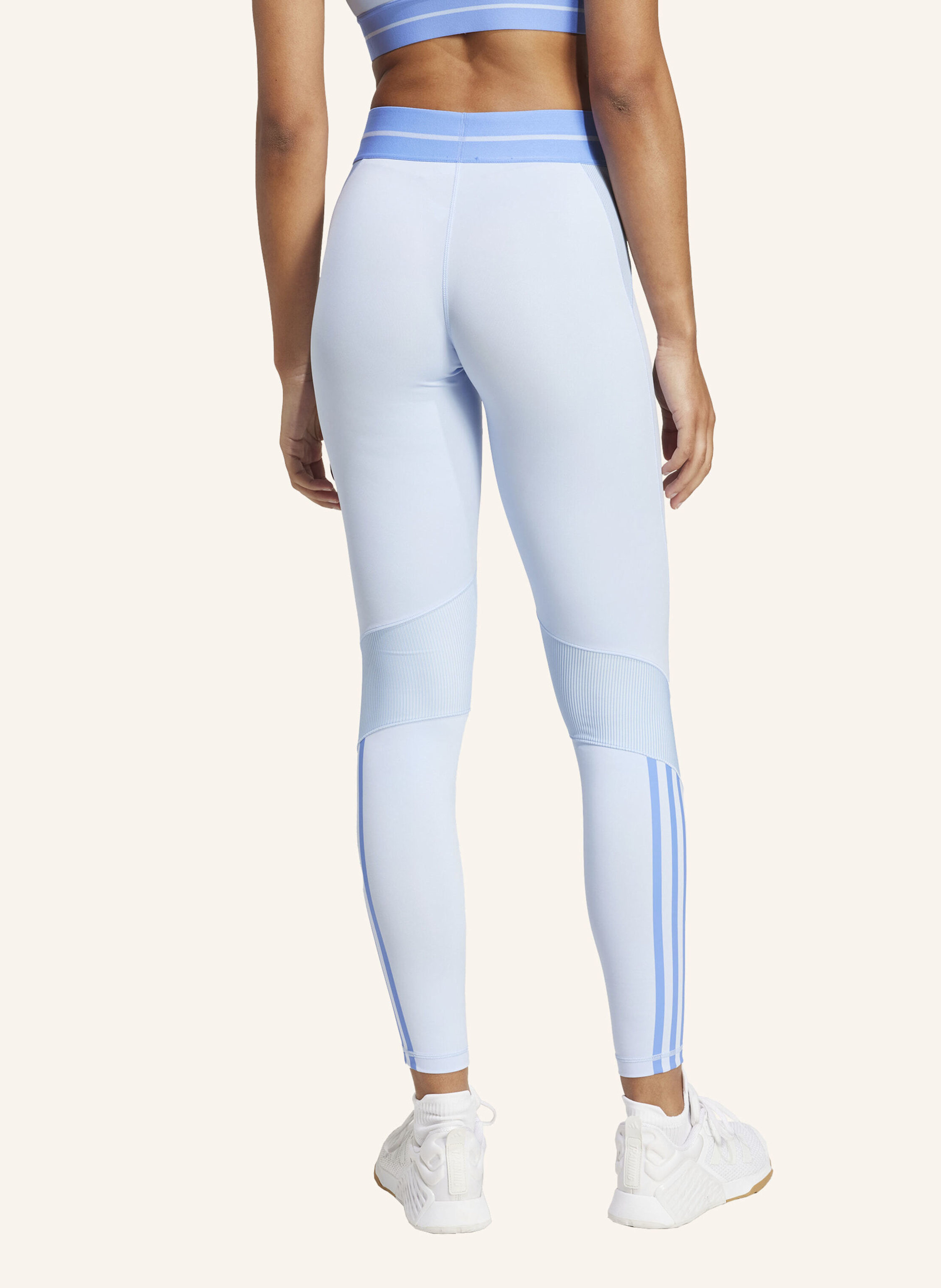 Thumbnail - Adidas Hyperglam Rib 1/1 Leggings blau