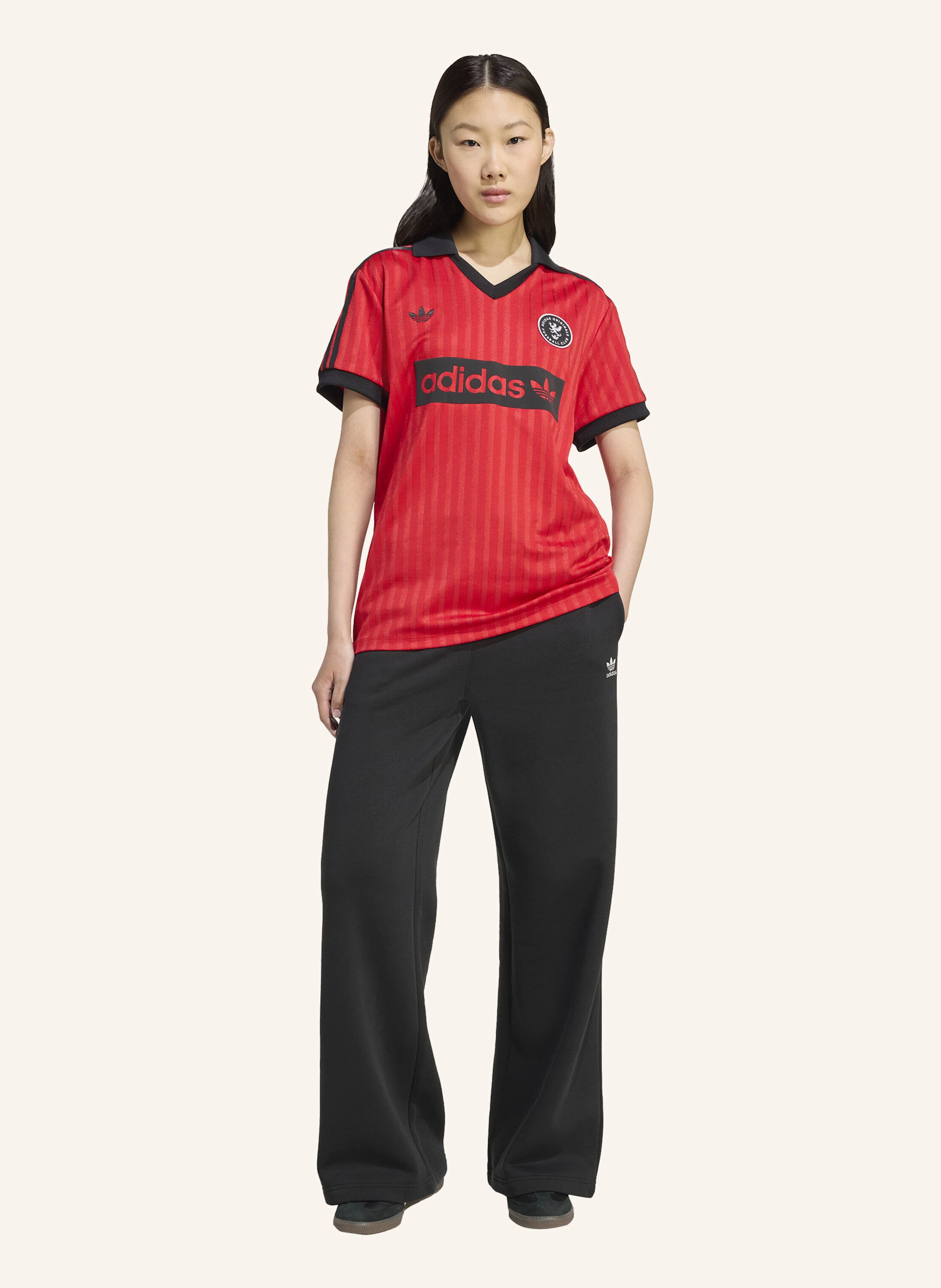 Thumbnail - Adidas Originals Graphic Football-Inspired Jersey rot