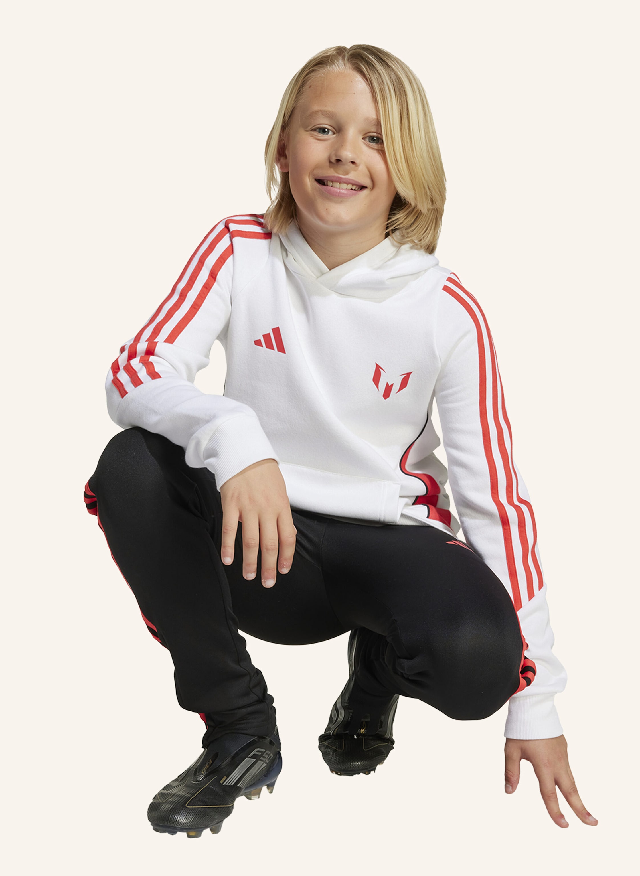 Thumbnail - Adidas Messi Kids Hoodie weiss