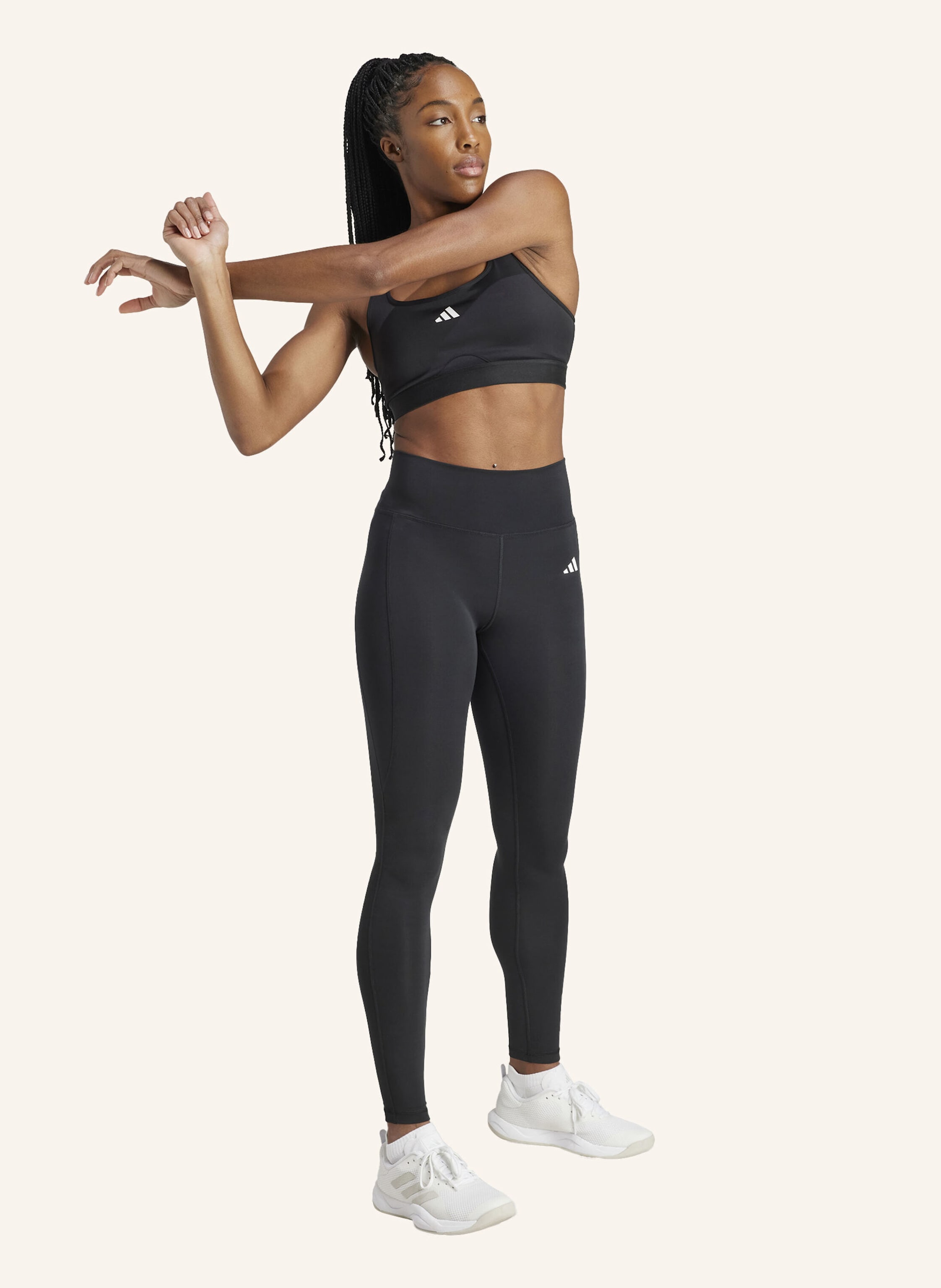 Thumbnail - Adidas Optime Essentials Stay In Play Full-Length Leggings schwarz