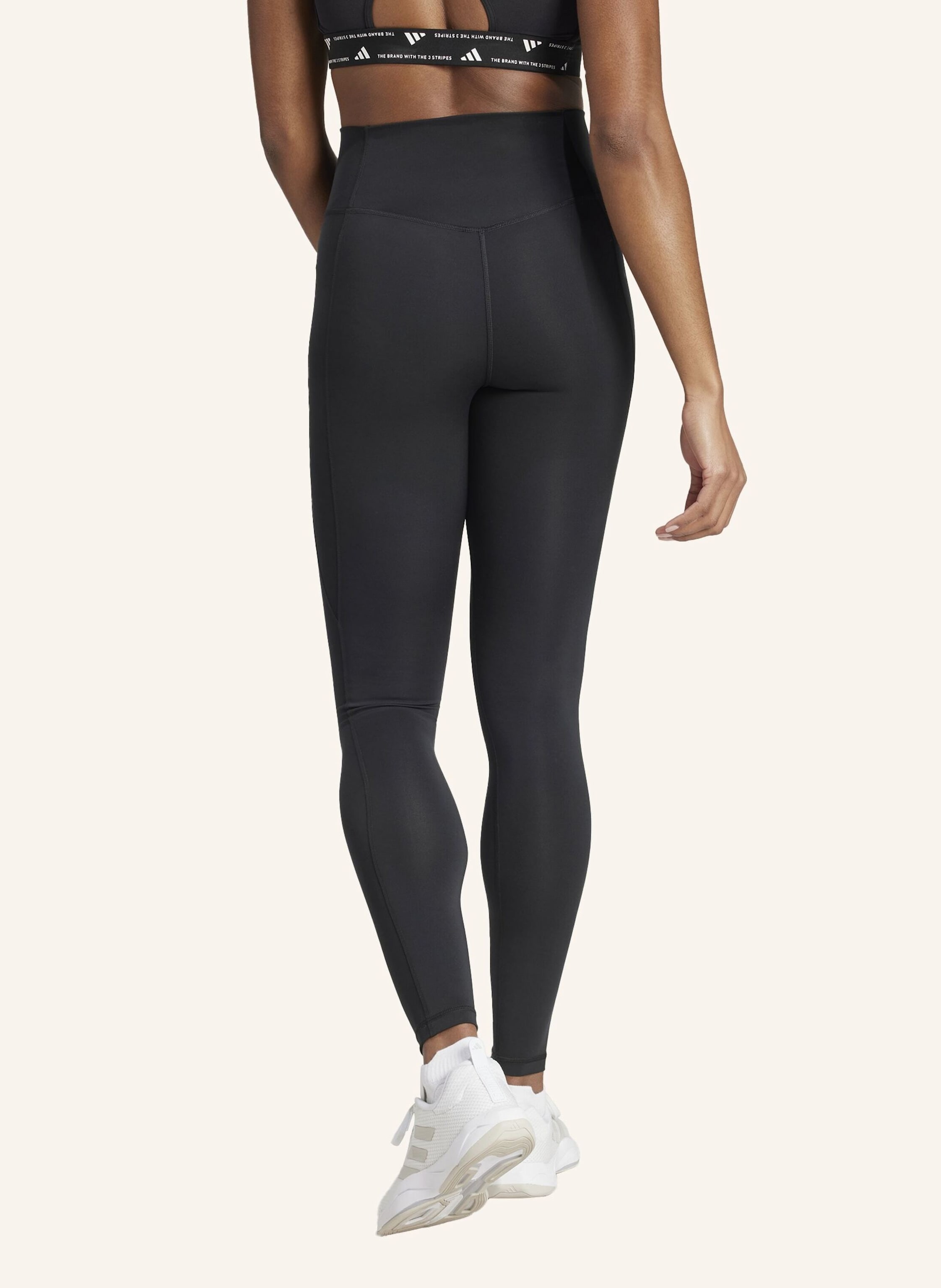 Thumbnail - Adidas Optime Essentials Stay In Play Full-Length Leggings schwarz