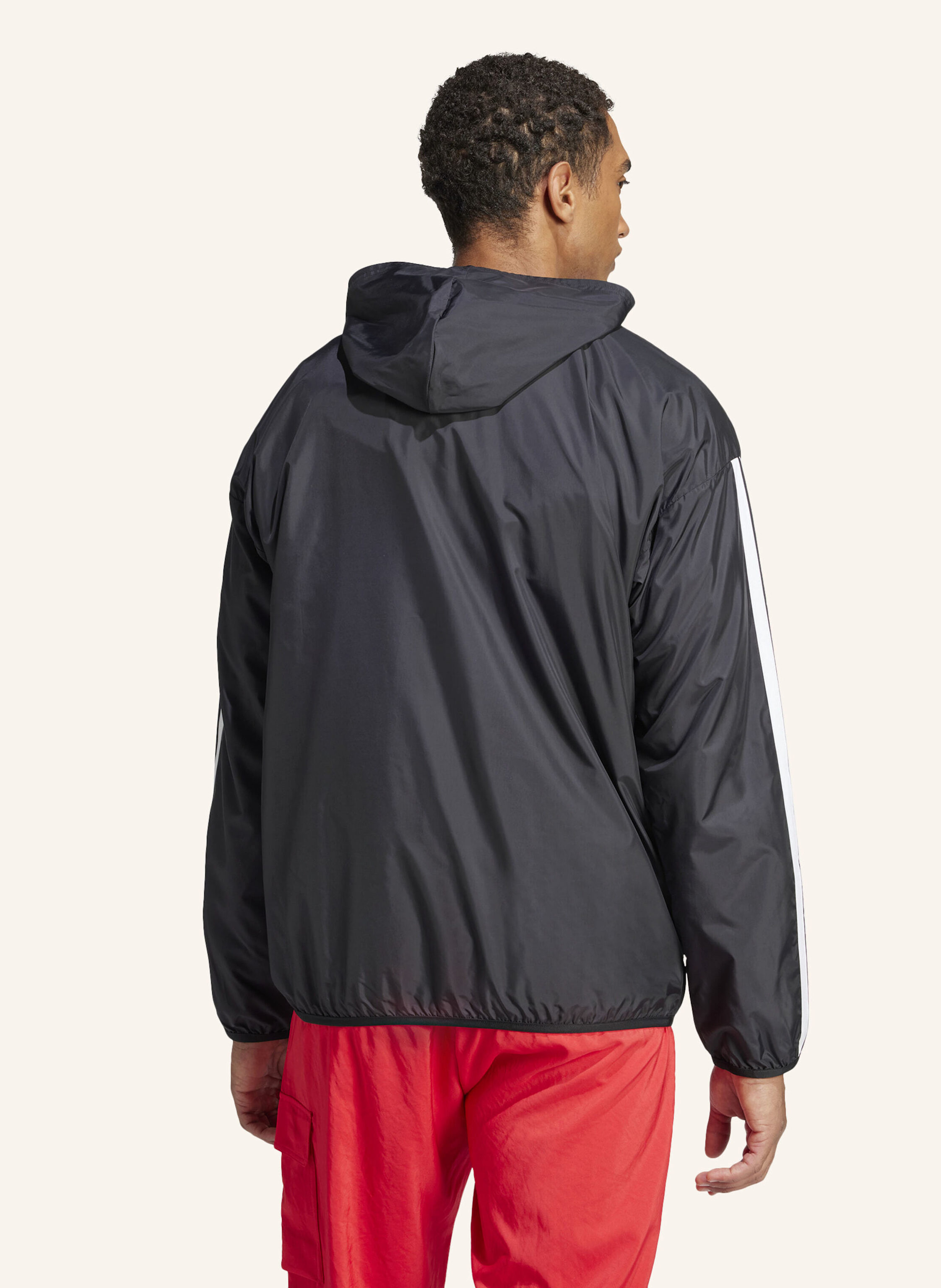 Thumbnail - Adidas Essentials 3-Streifen Windbreaker schwarz