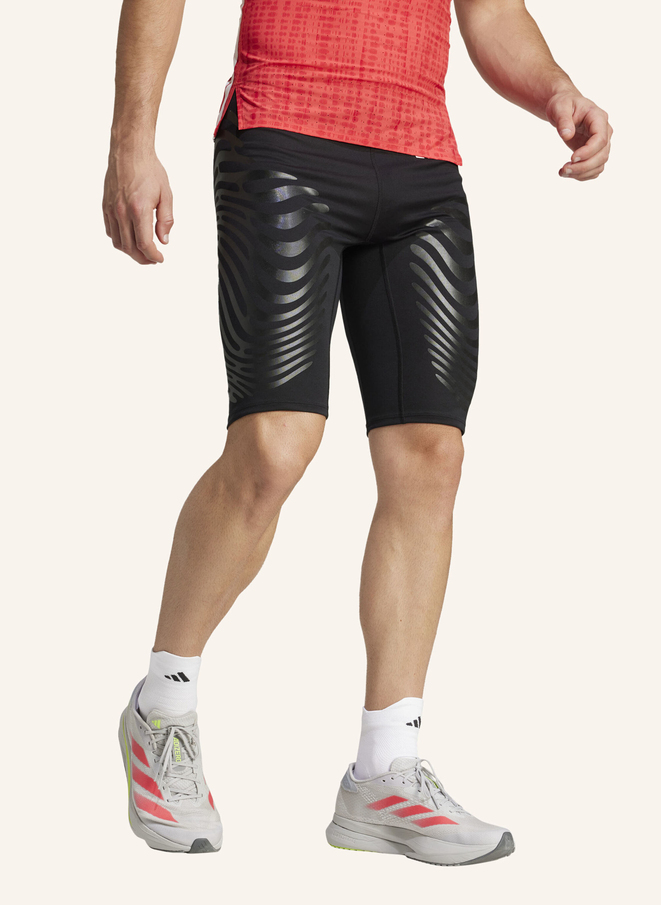 Thumbnail - Adidas Adizero Control Running Kurze Leggings schwarz