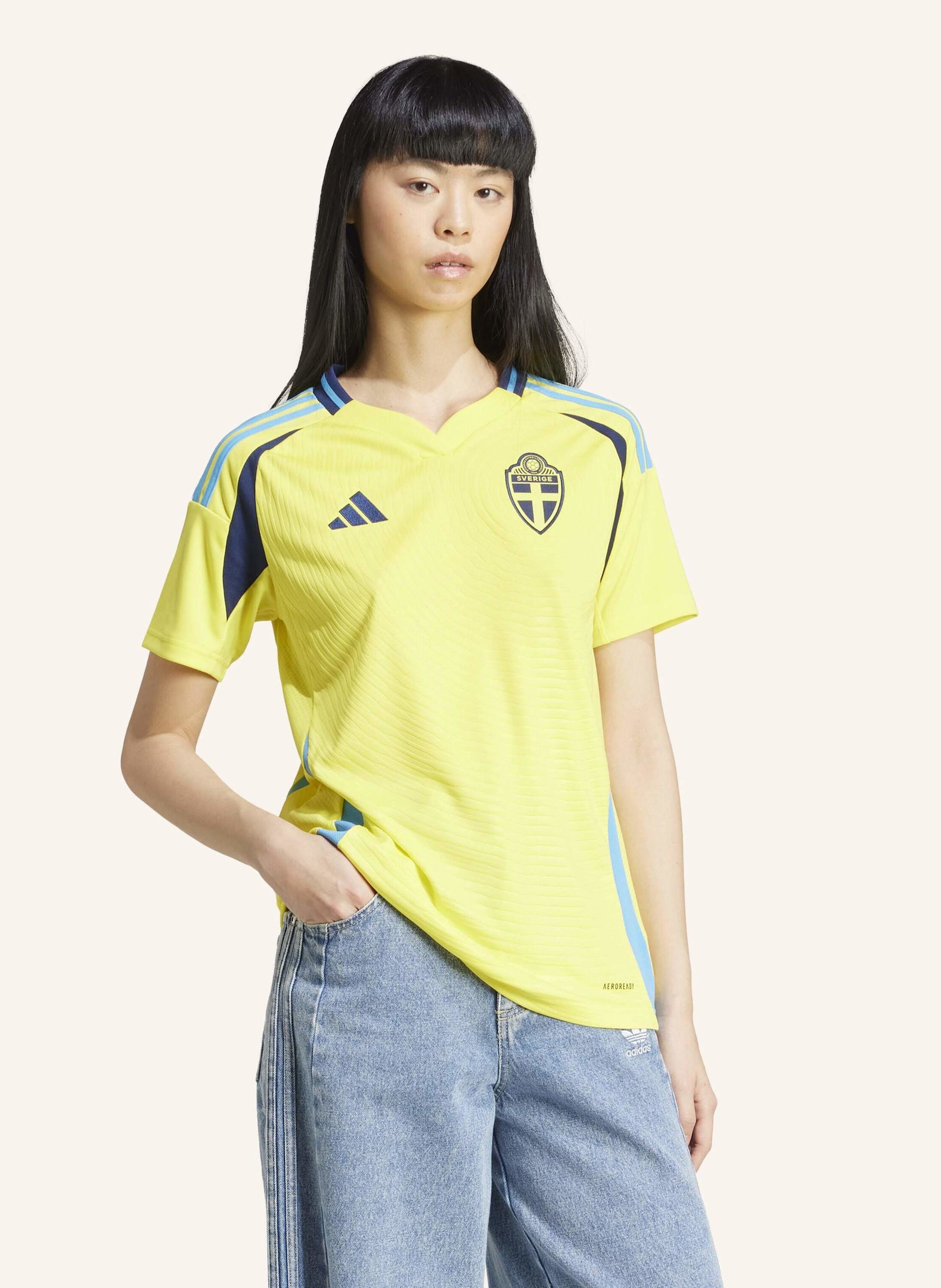 Thumbnail - Adidas Schweden 24 Heimtrikot gelb