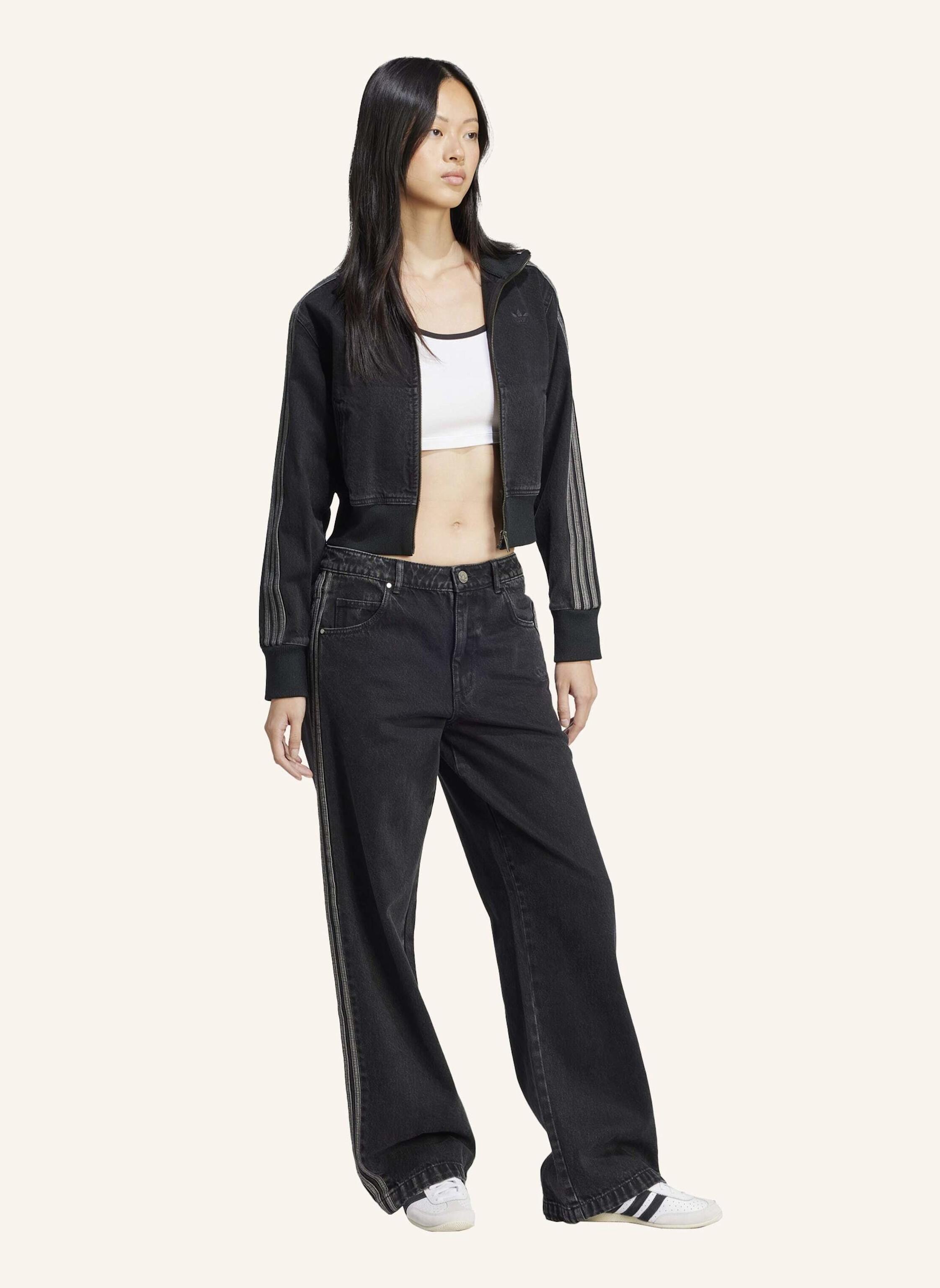 Thumbnail - Adidas Originals Adicolor Denim 3-Streifen Trainingshose schwarz