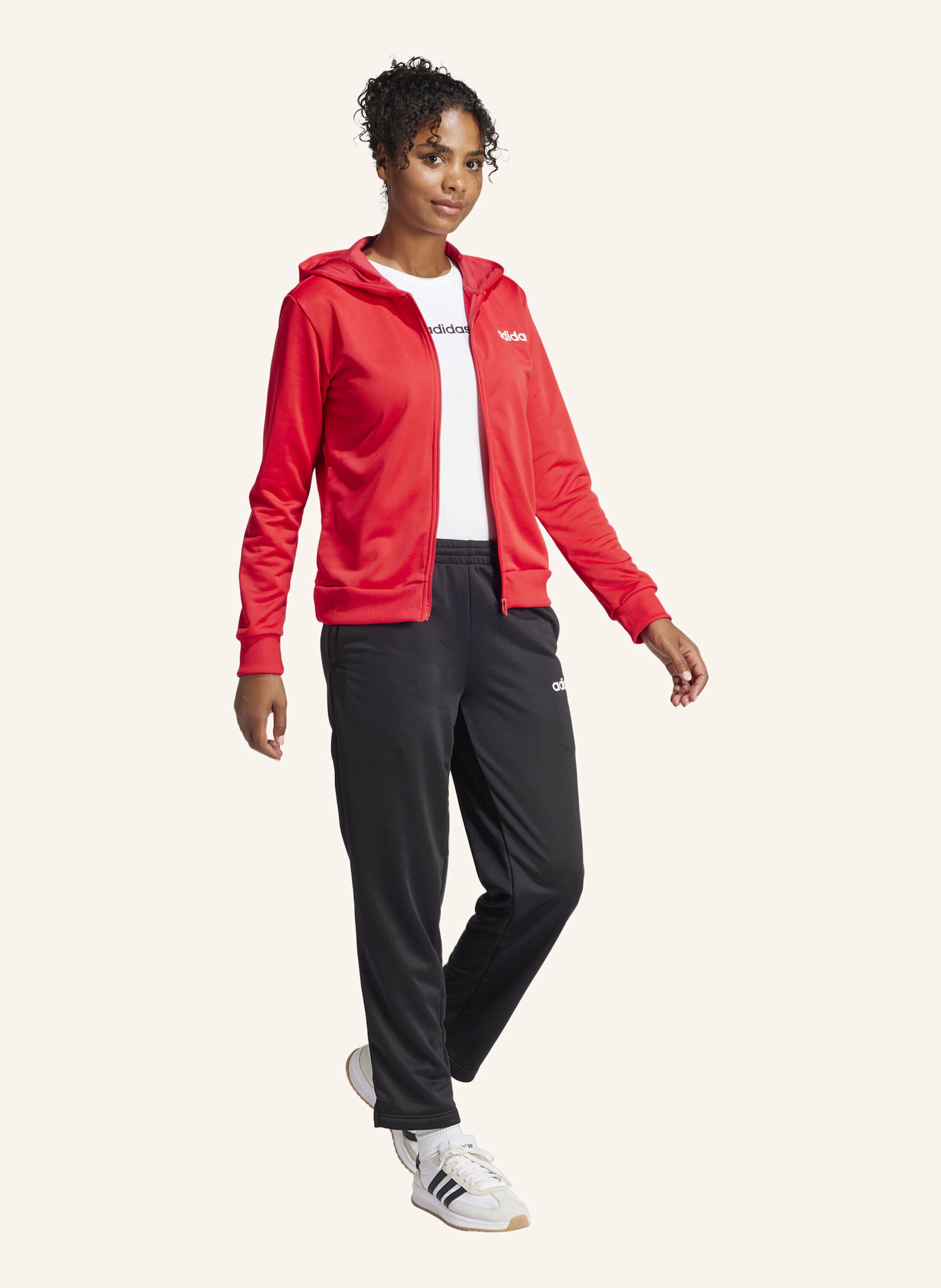 Thumbnail - Adidas Essentials Linear Trainingsanzug rot