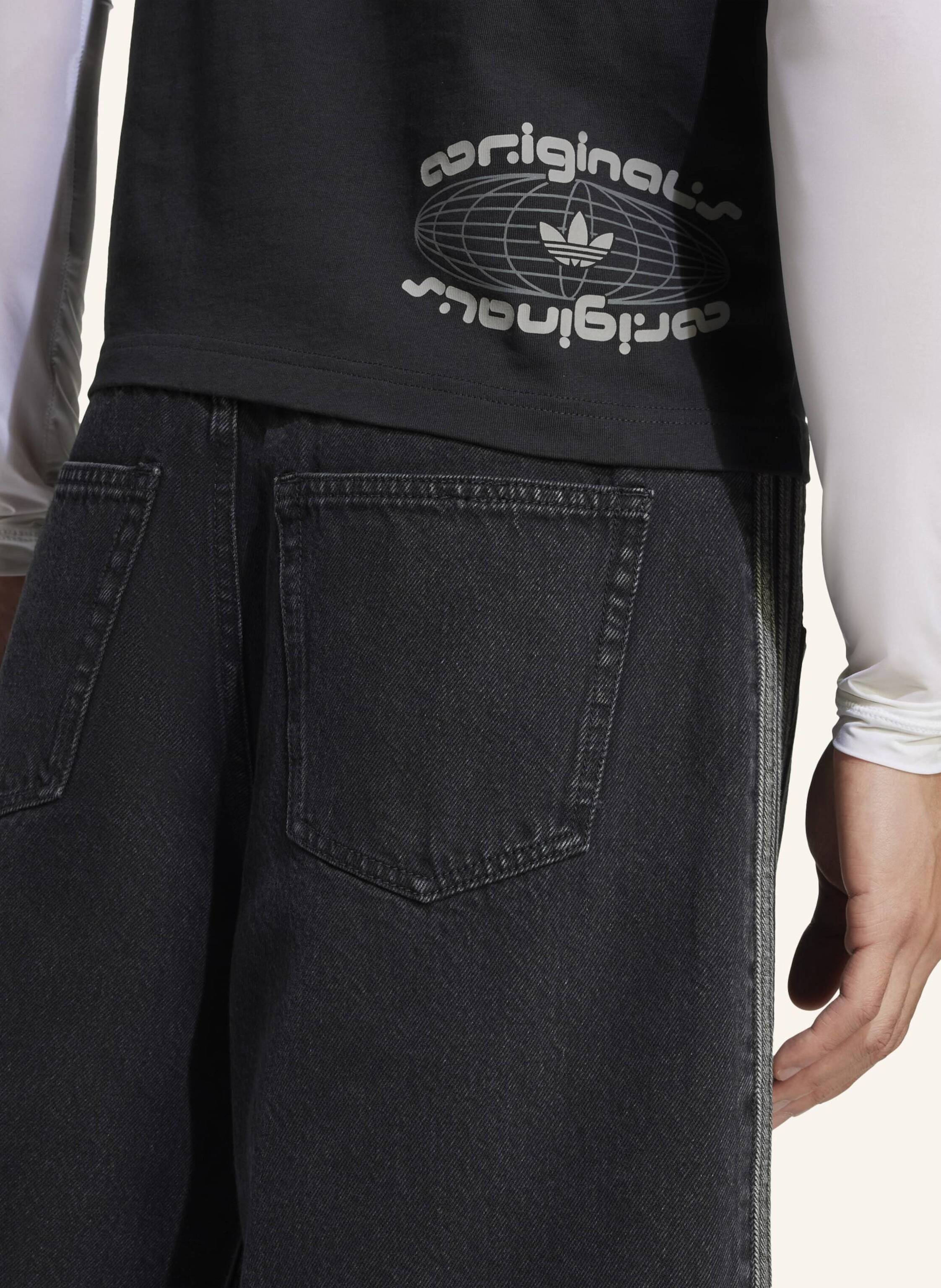 Thumbnail - Adidas Originals Adicolor Denim Firebird Shorts schwarz