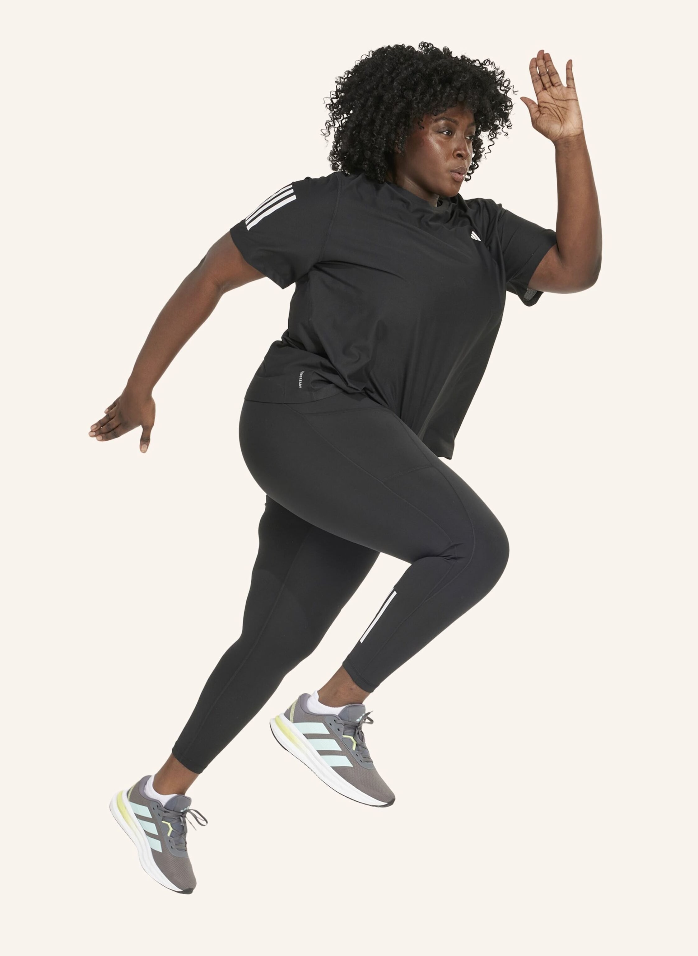 Thumbnail - Adidas Own The Run 7/8-Leggings – Grosse Grössen schwarz