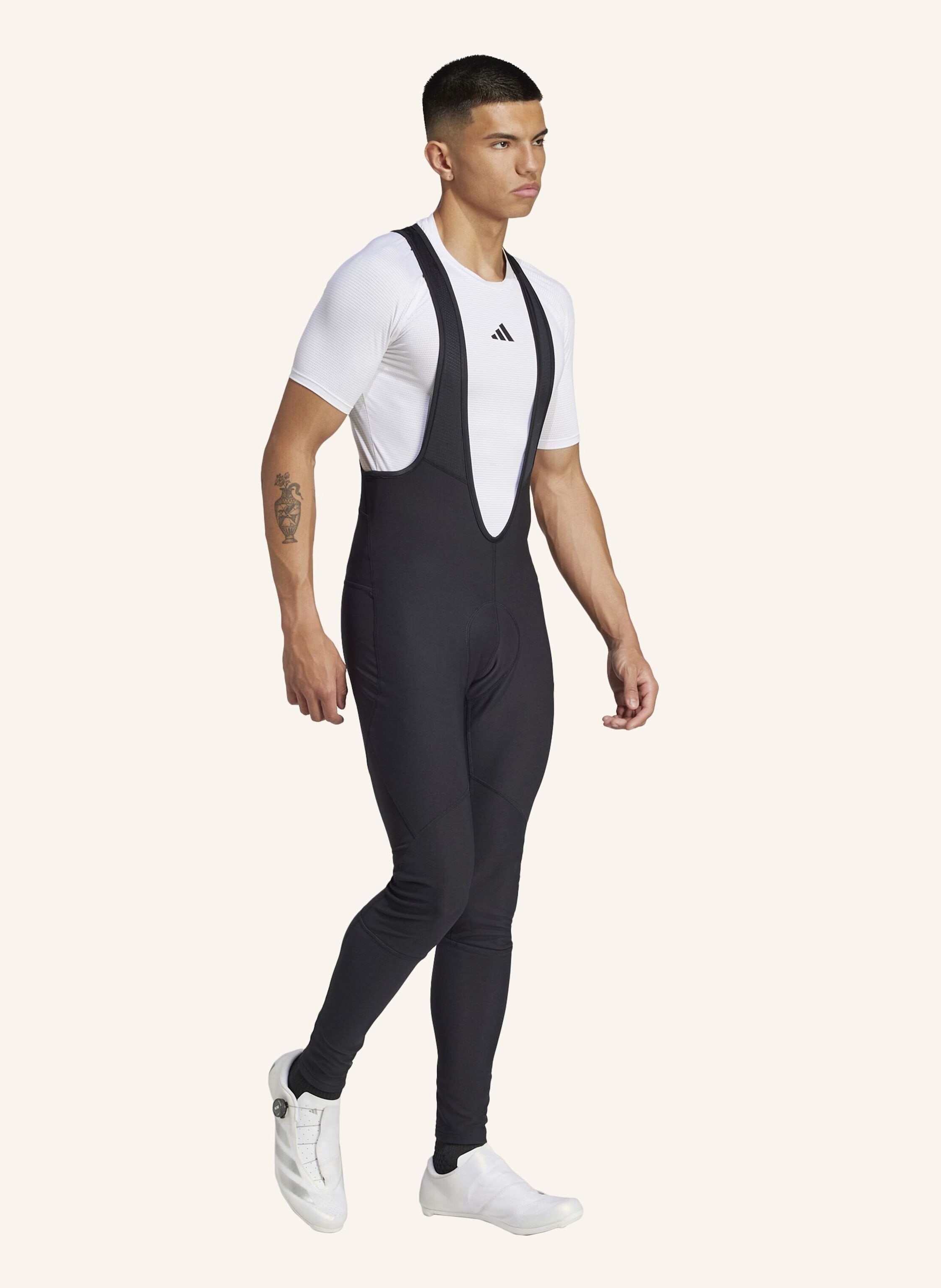 Thumbnail - Adidas Winter Essentials Padded Cycling Lange Trägerhose schwarz