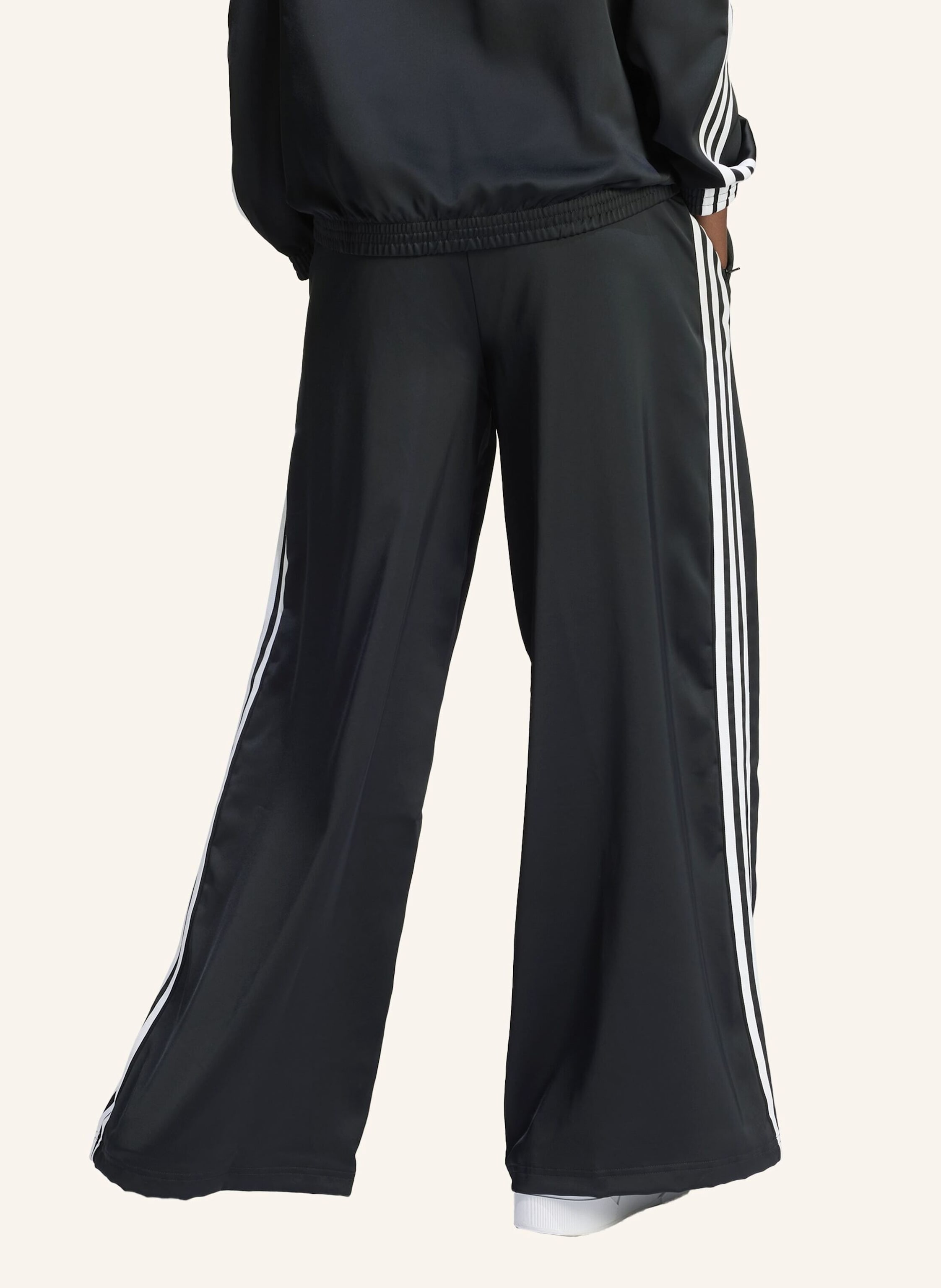 Thumbnail - Adidas Originals Adicolor Satin Wide Leg Trainingshose schwarz