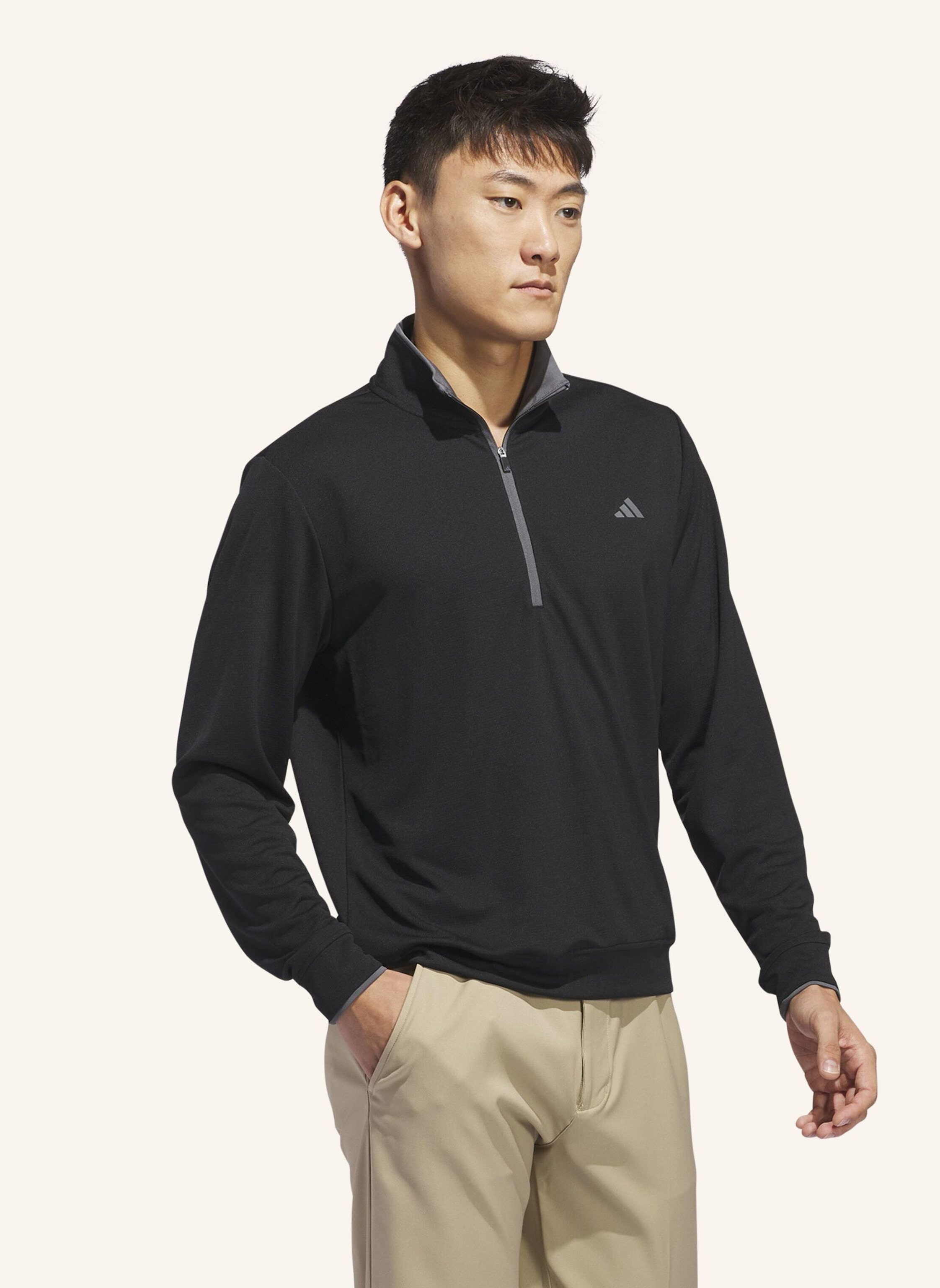 Thumbnail - Adidas Lightweight Half-Zip Oberteil schwarz