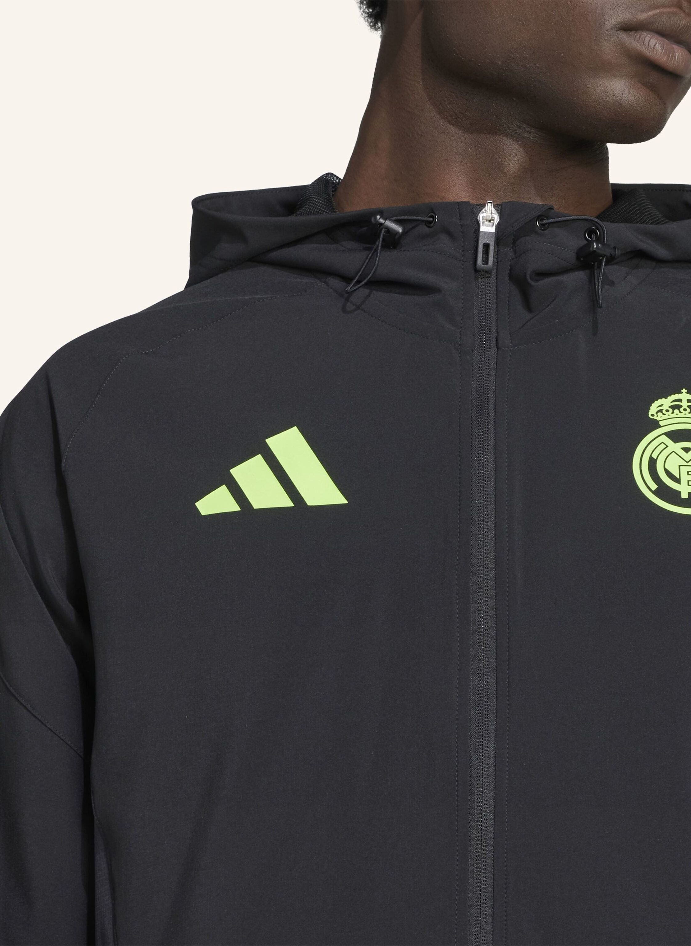 Thumbnail - Adidas Real Madrid Tiro 25 Pro Vis Tech Travel Jacke schwarz