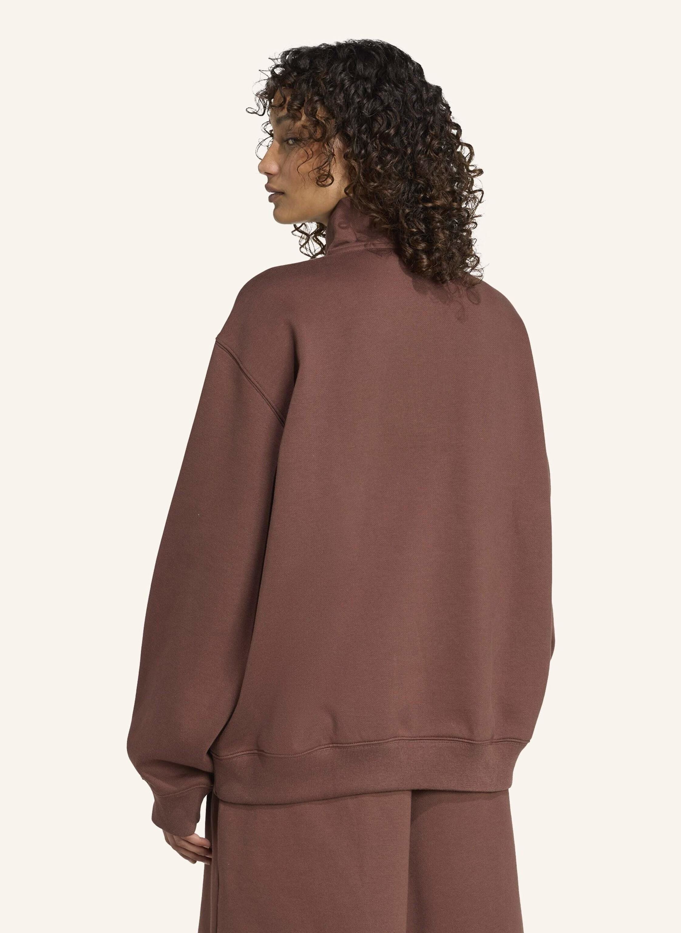 Thumbnail - Adidas Originals Essentials Linear Quarter-Zip Oversized Oberteil braun