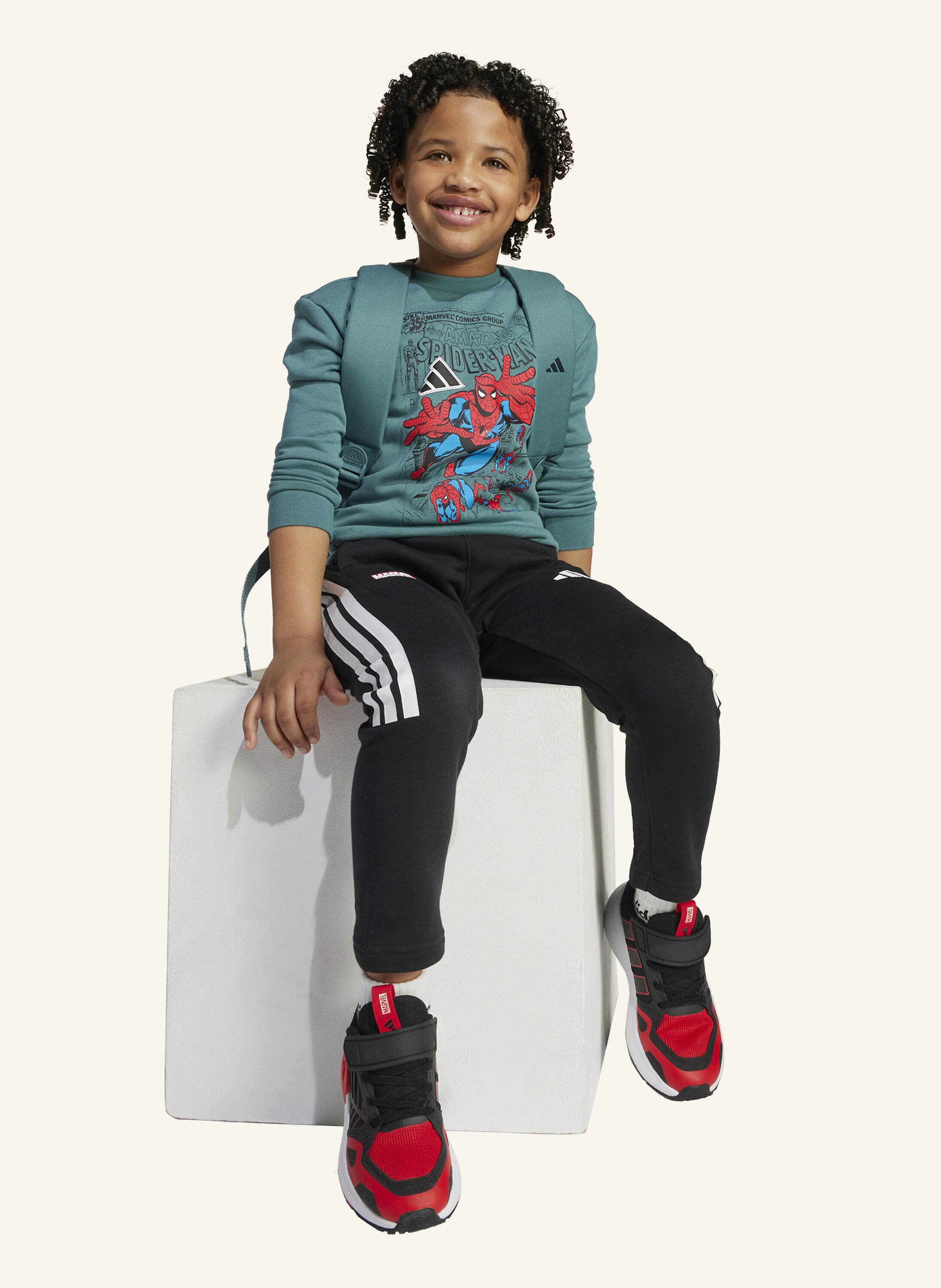 Thumbnail - Adidas Marvel Spider-Man Jogginghose Kinder gruen