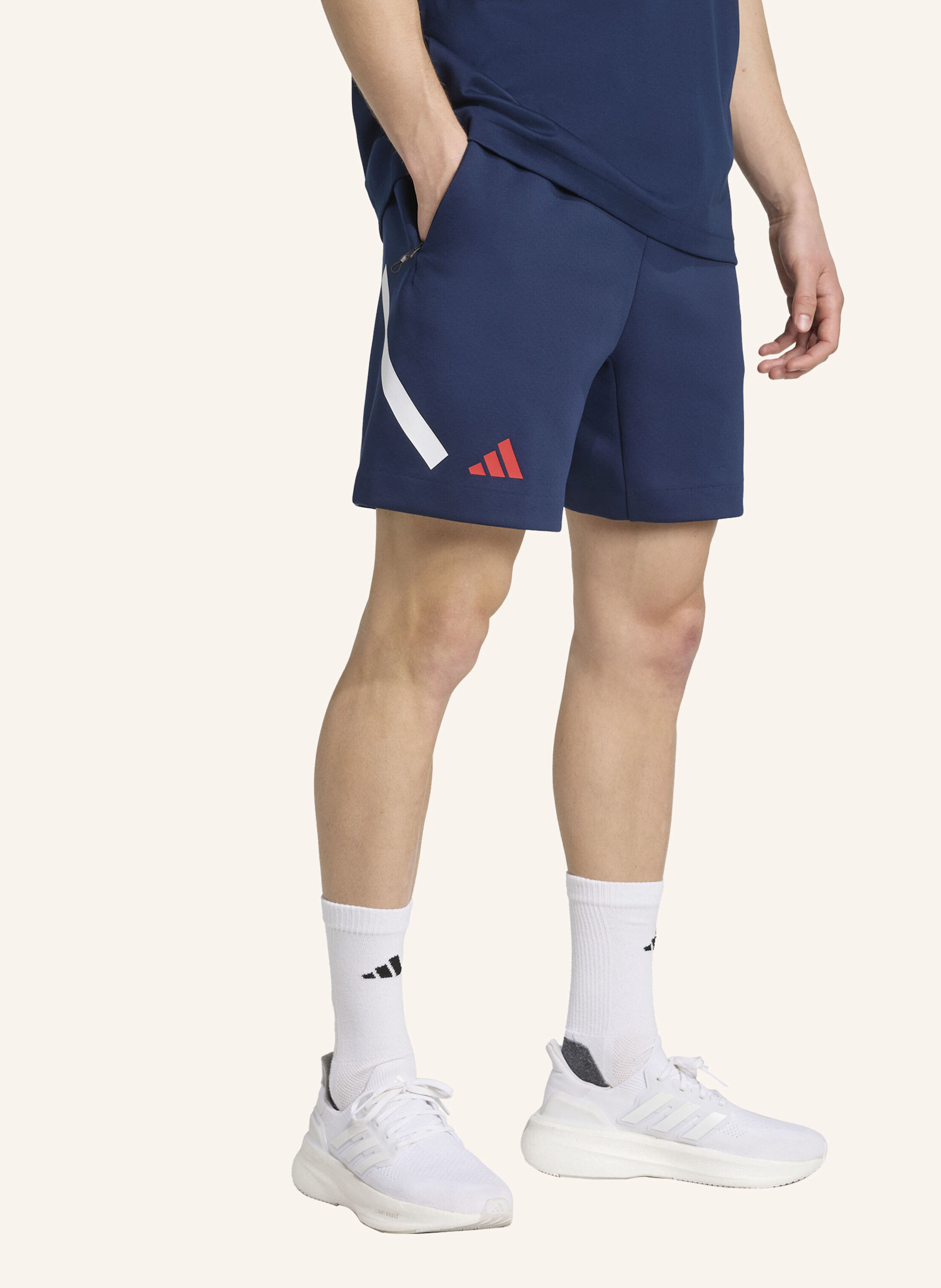 Thumbnail - Adidas Frankreich Travel Shorts blau