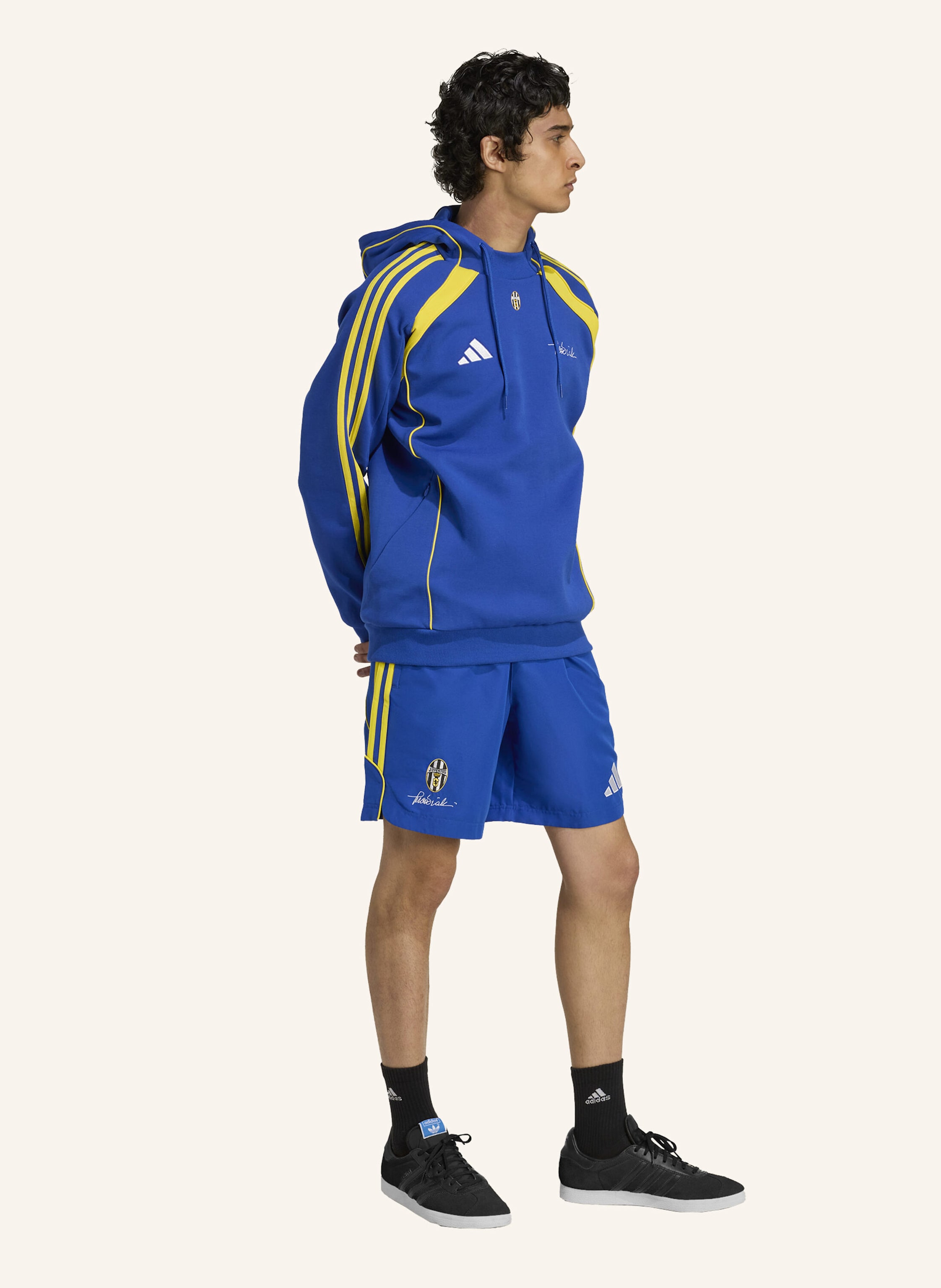 Thumbnail - Adidas Originals Juventus Turin Vialli Pack Doubleknit Hoodie blau