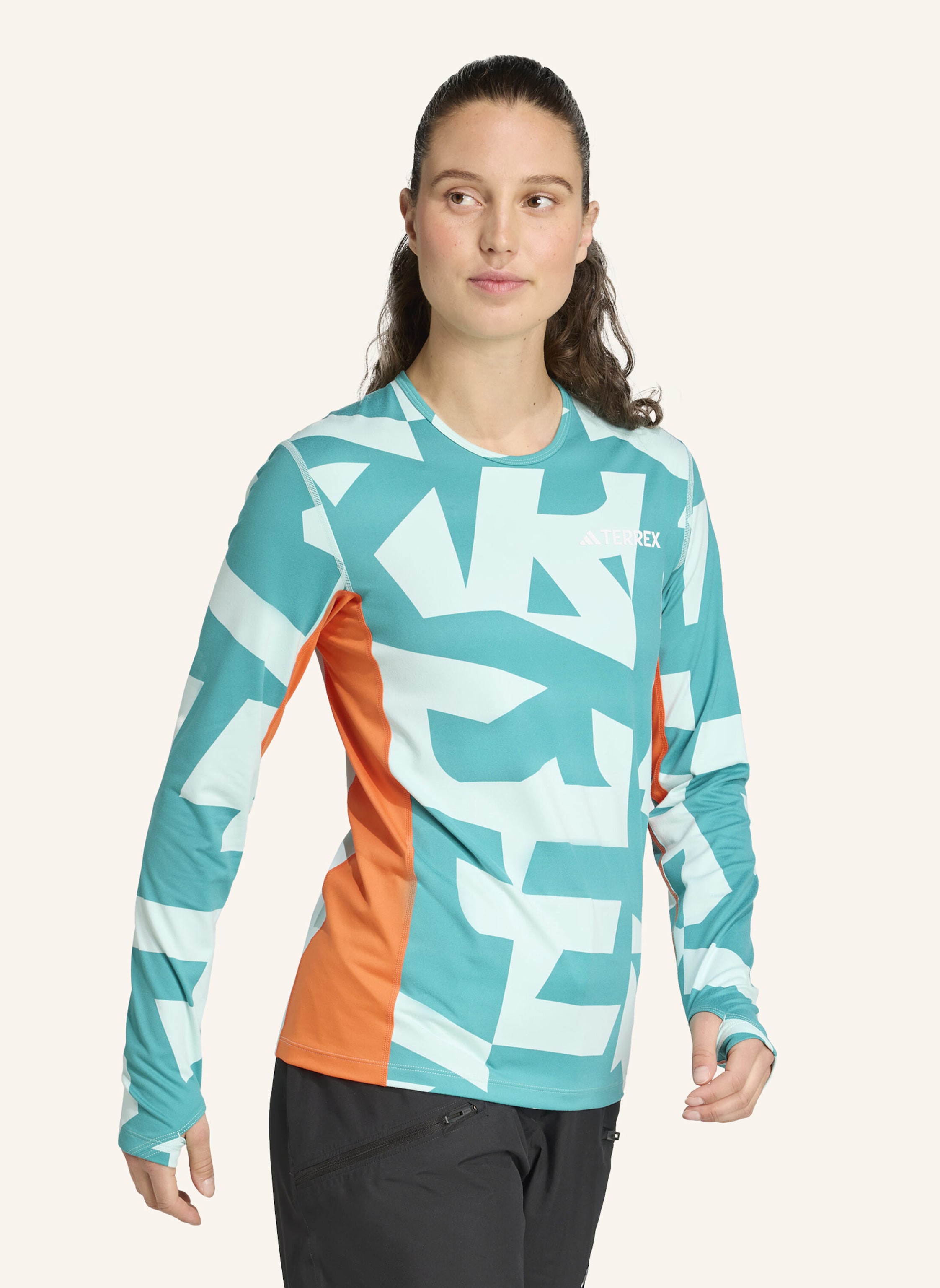 Thumbnail - Adidas Terrex Mehrschichtige Synthetische Basisschicht Mit Langen Ärmeln blau