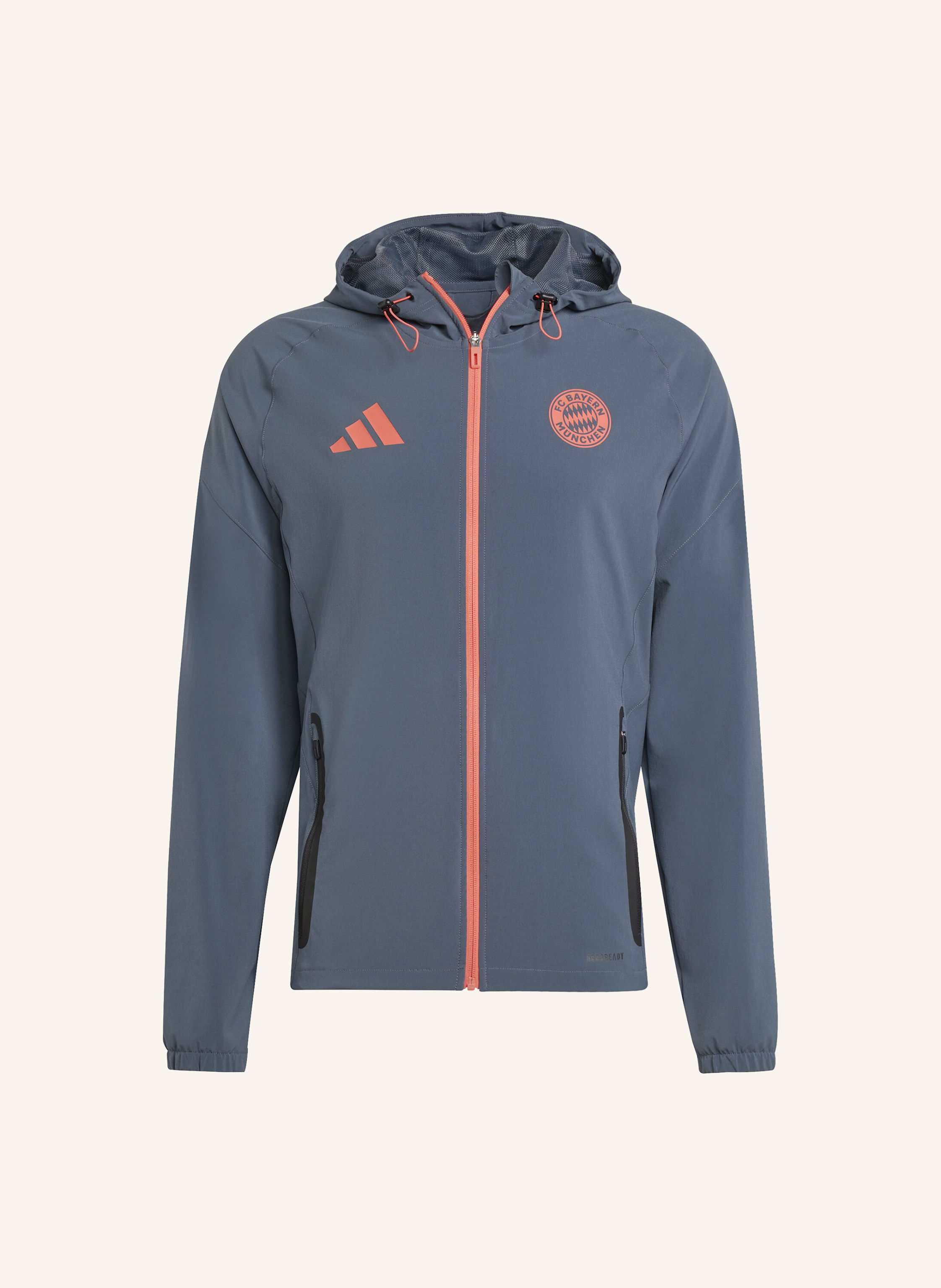 adidas FC BAYERN TIRO 25 COMPETITION VIS TECH TRAVEL JACKE in grau