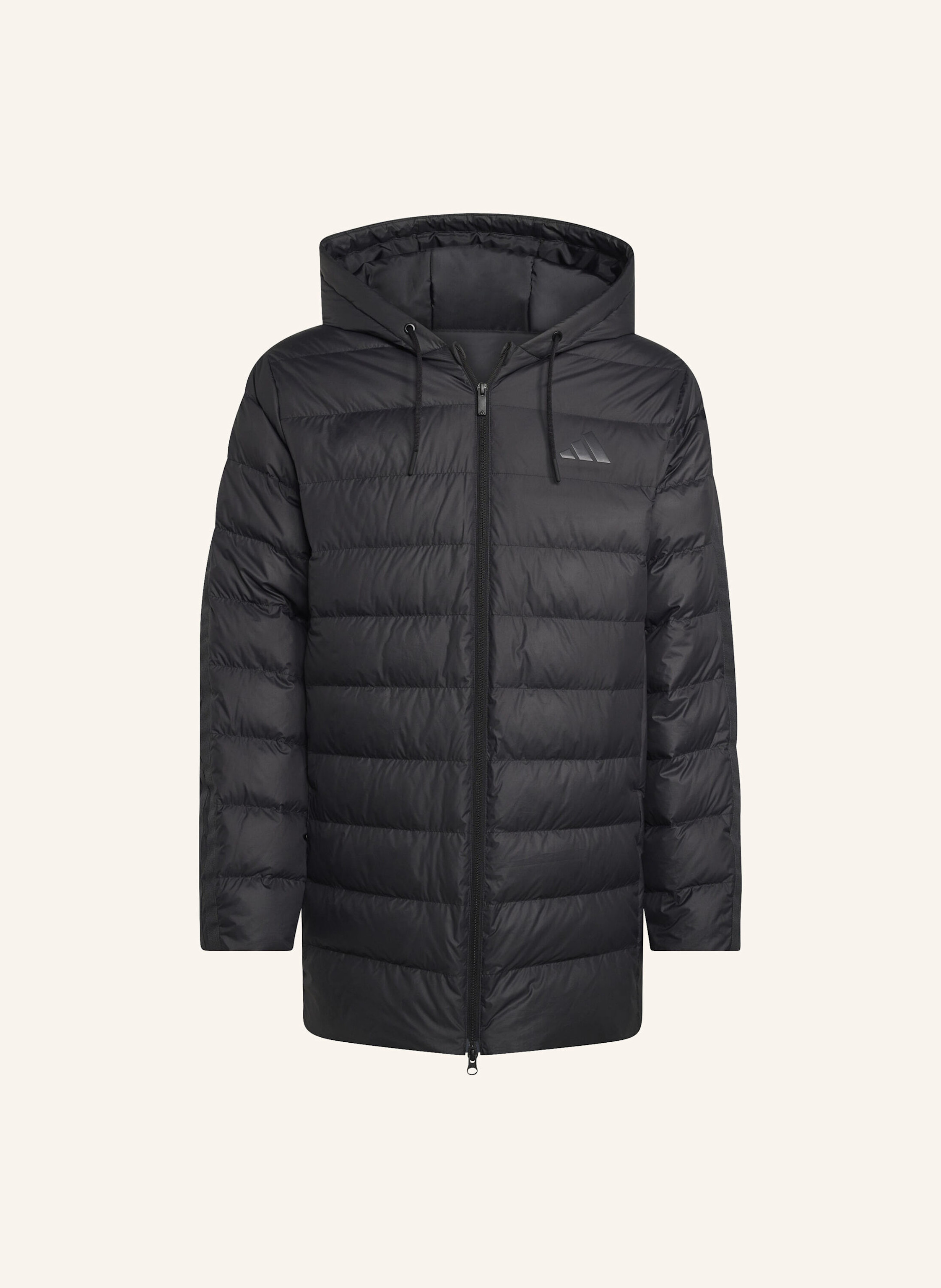 Adidas Essentials Climawarm 3-Streifen Light Daunenparka Mit Kapuze schwarz