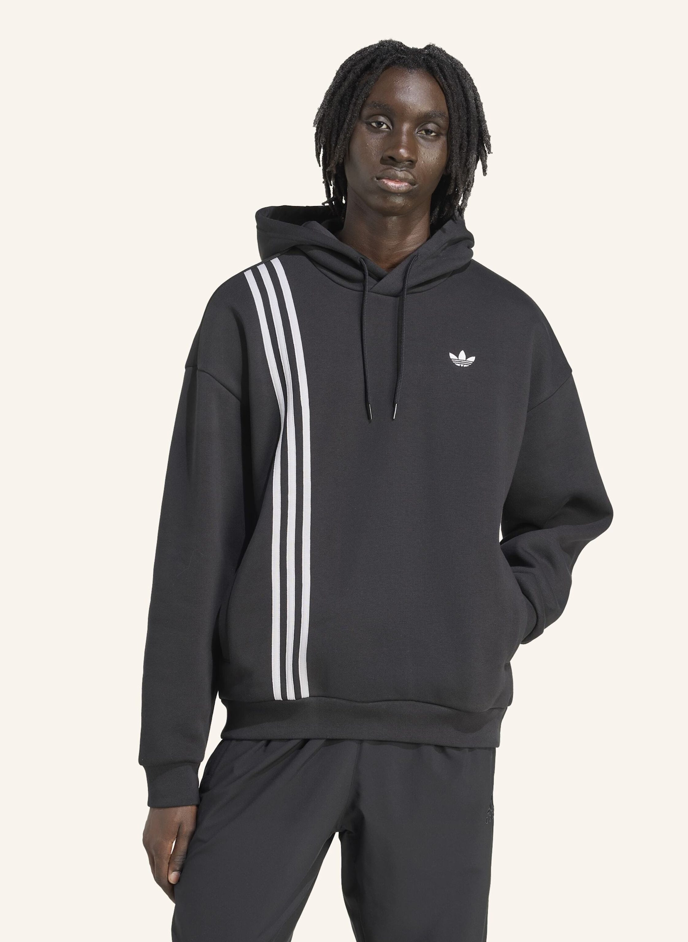 Thumbnail - Adidas Originals Front Stripes Hoodie schwarz