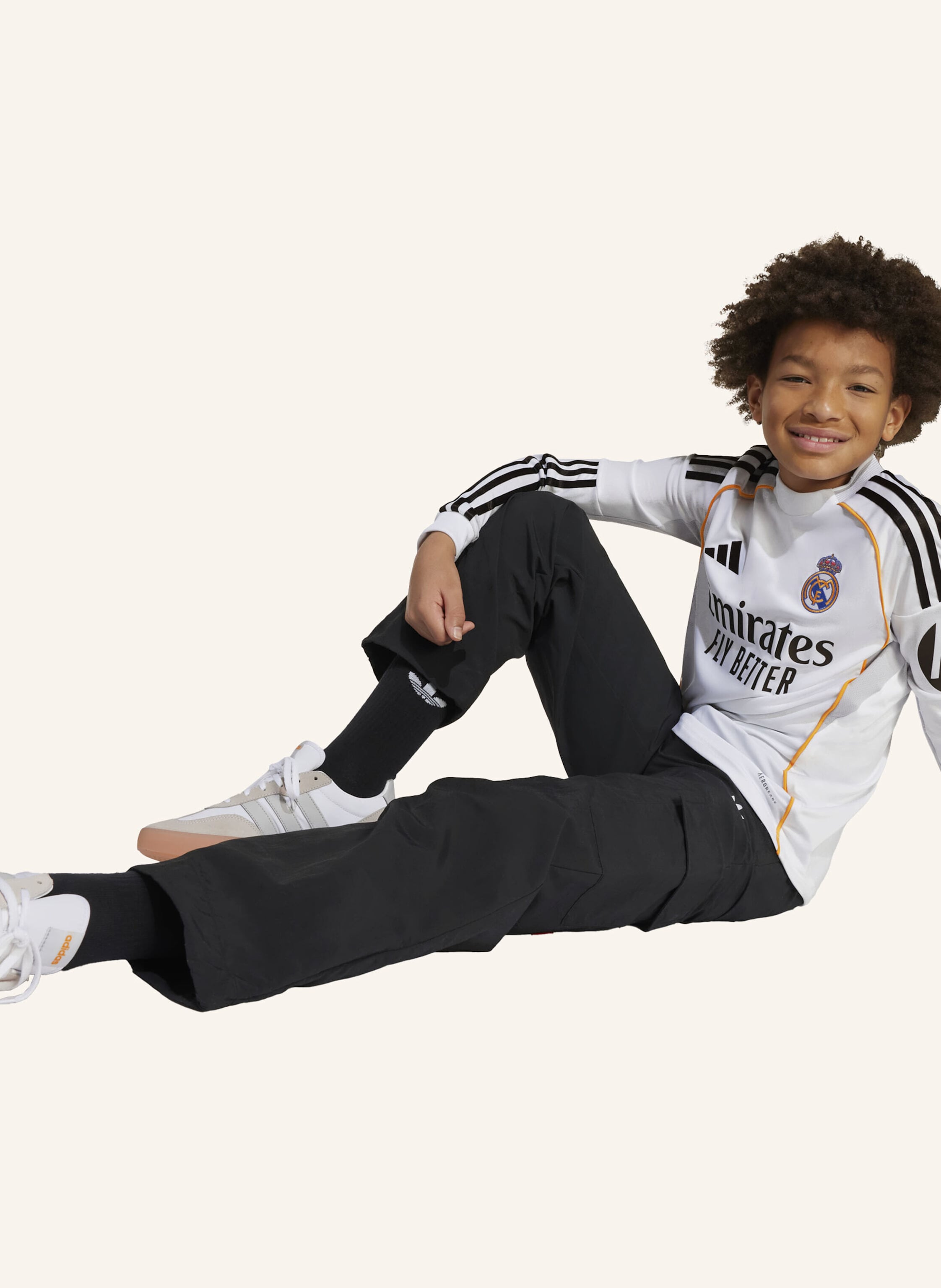 Thumbnail - Adidas Real Madrid 25/26 Long Sleeve Kids Heimtrikot weiss