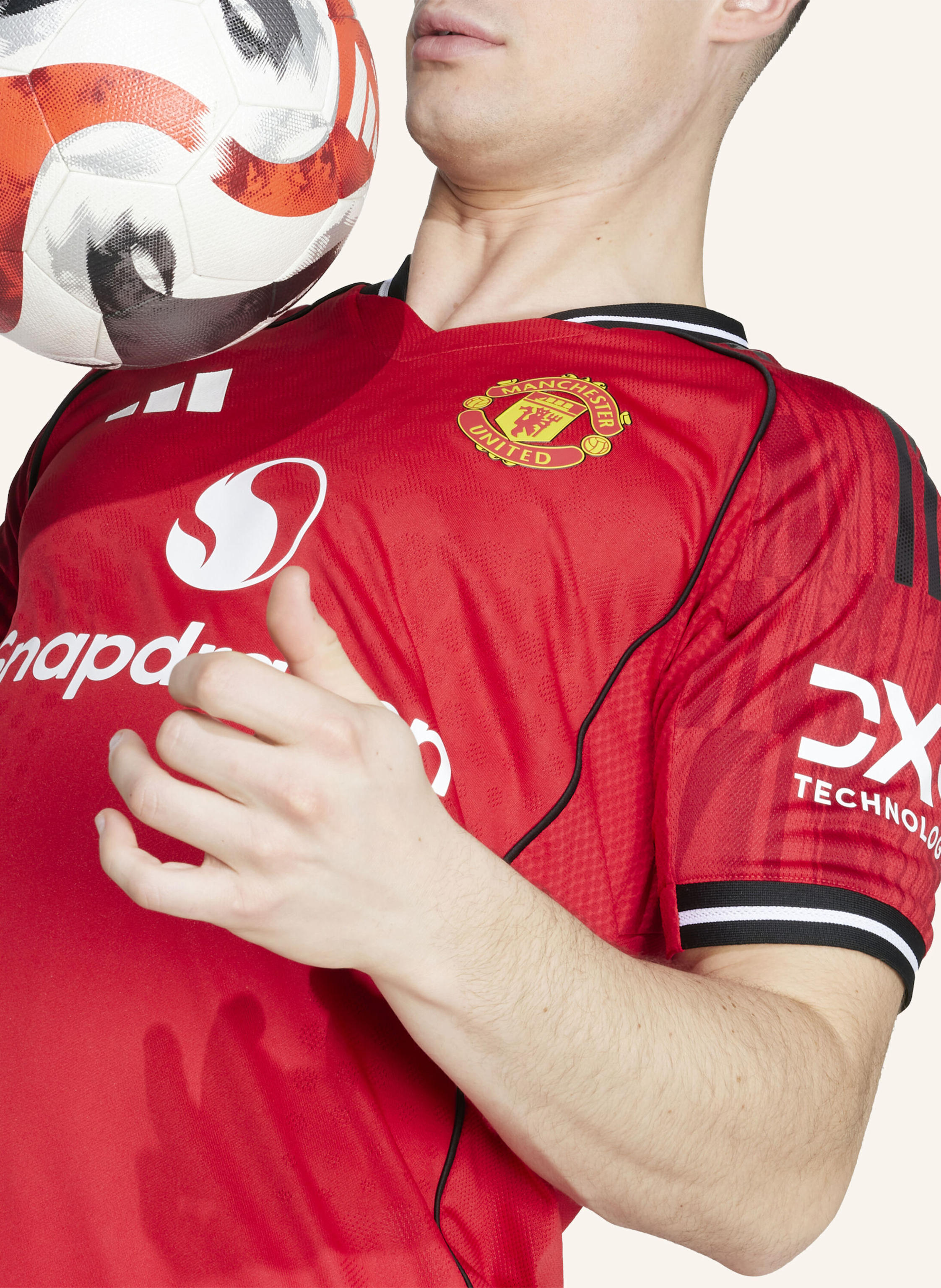 Thumbnail - Adidas Manchester United 25/26 Authentic Heimtrikot rot