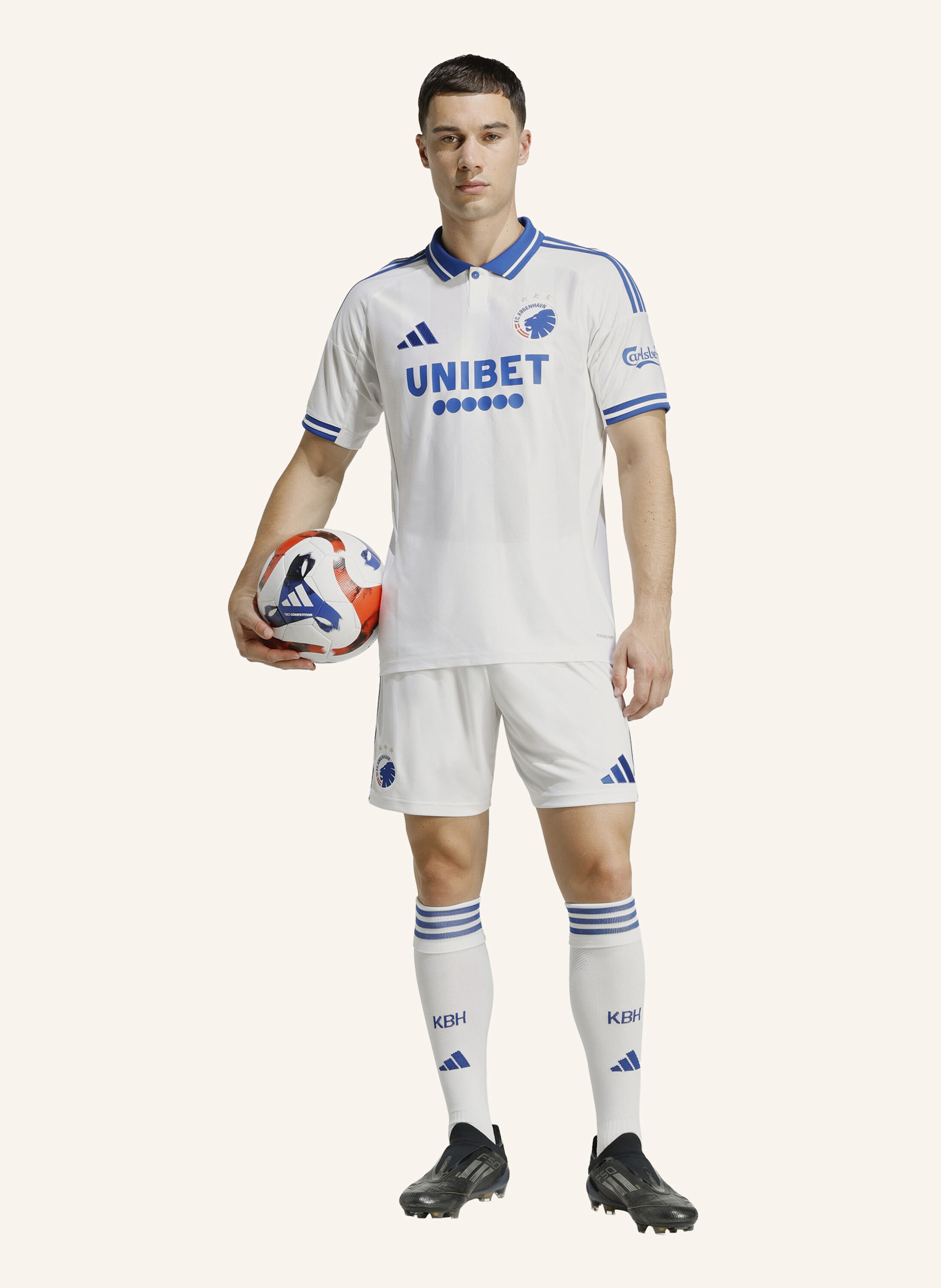 Thumbnail - Adidas Vereinslogo F.C. Kopenhagen 25/26 Heimtrikot weiss