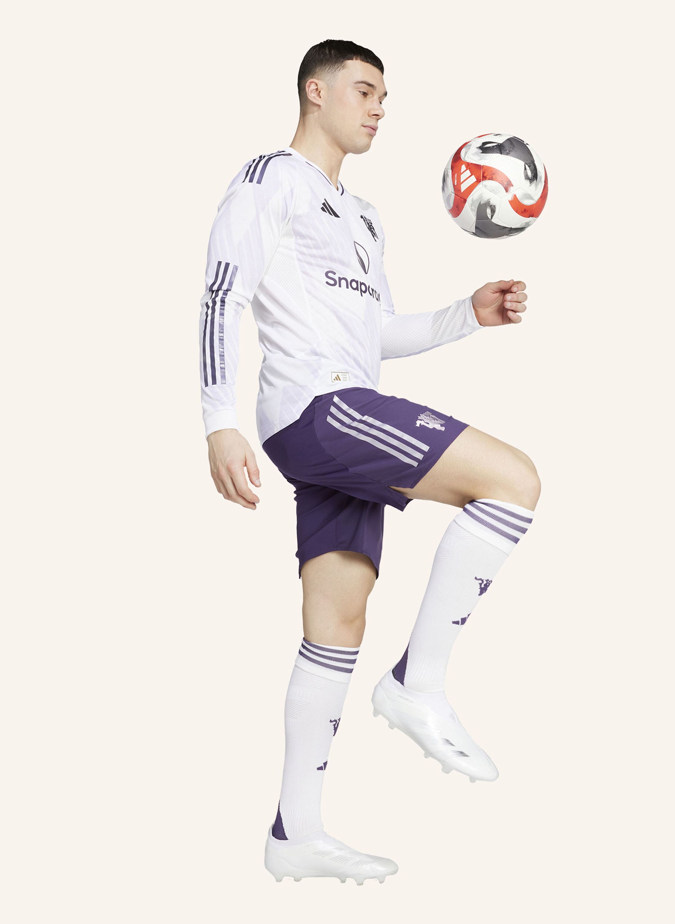 Thumbnail - Adidas Manchester United 25/26 Long Sleeve Auswärtstrikot Authentic weiss