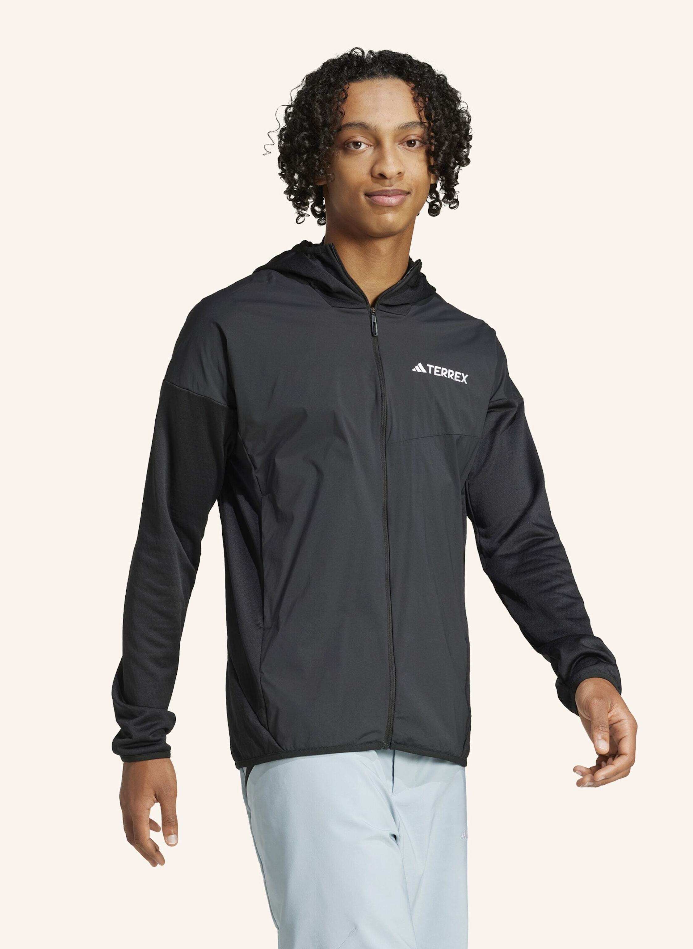 Thumbnail - Adidas Terrex Terrex Xperior Climawarm+ Wind Light Fleece Kapuzenjacke schwarz