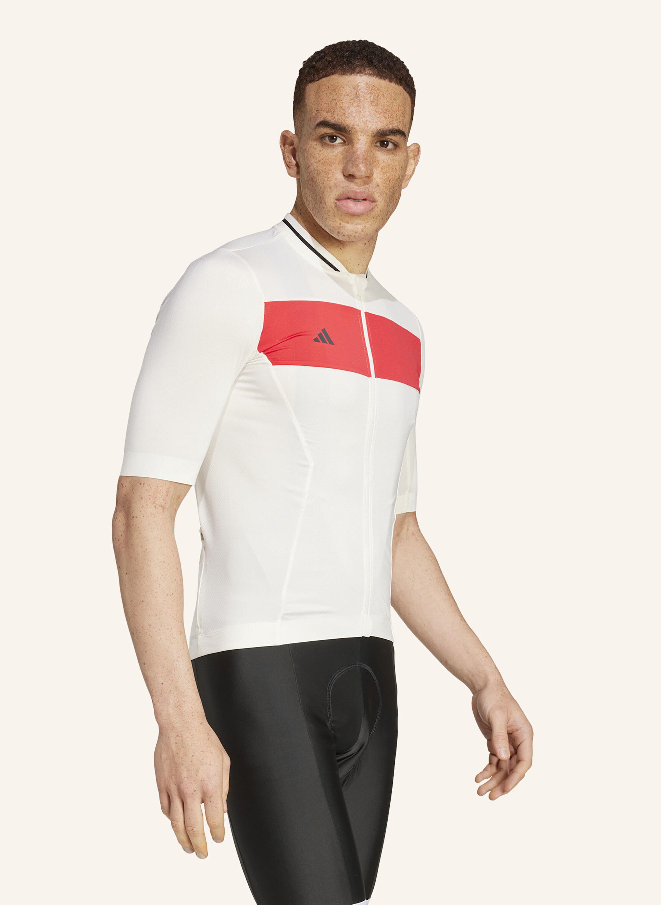 Thumbnail - Adidas Adidas Heritage Tempo 3-Streifen Radtrikot weiss