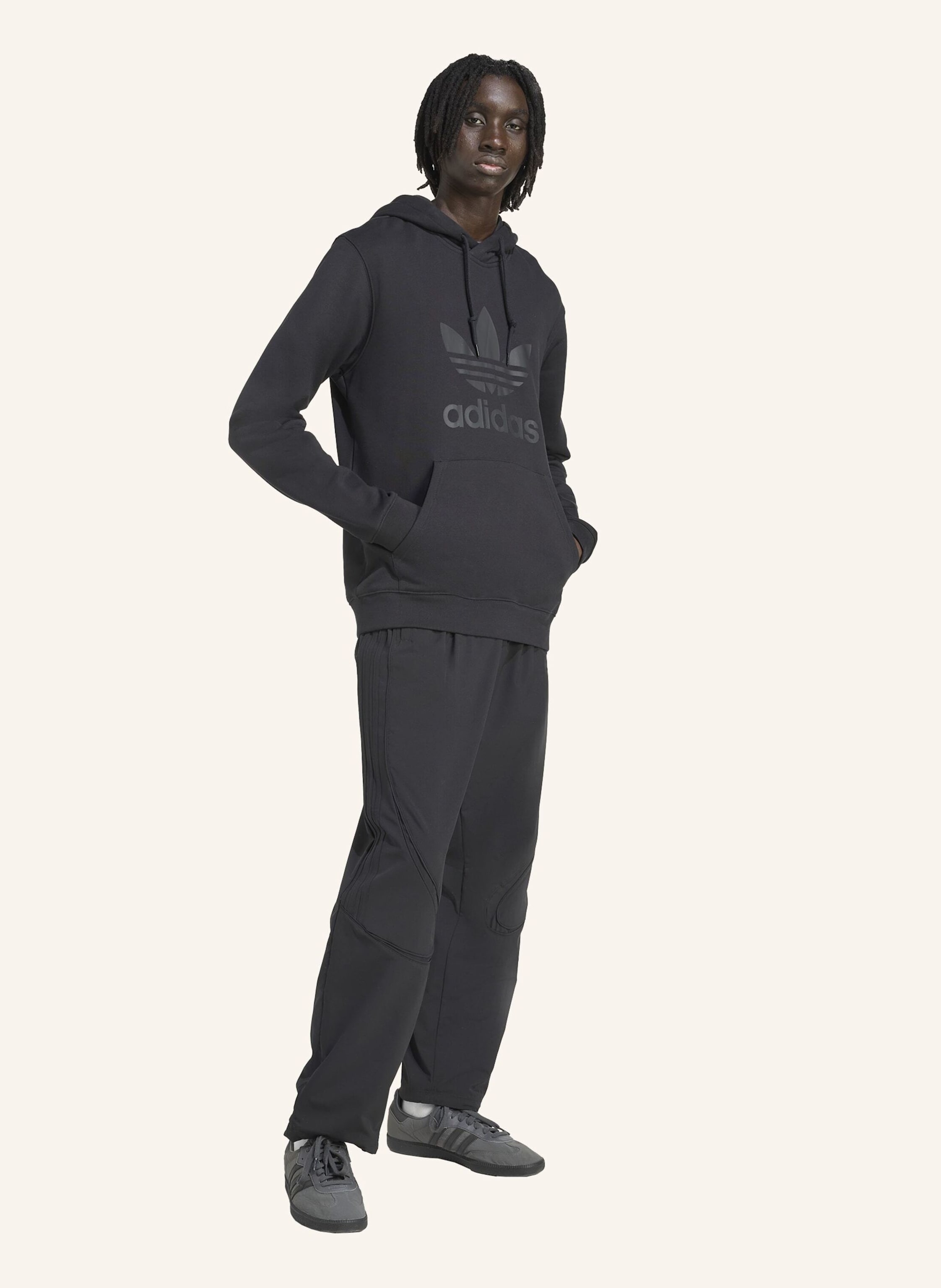 Thumbnail - Adidas Originals Adicolor Classics Trefoil Hoodie schwarz