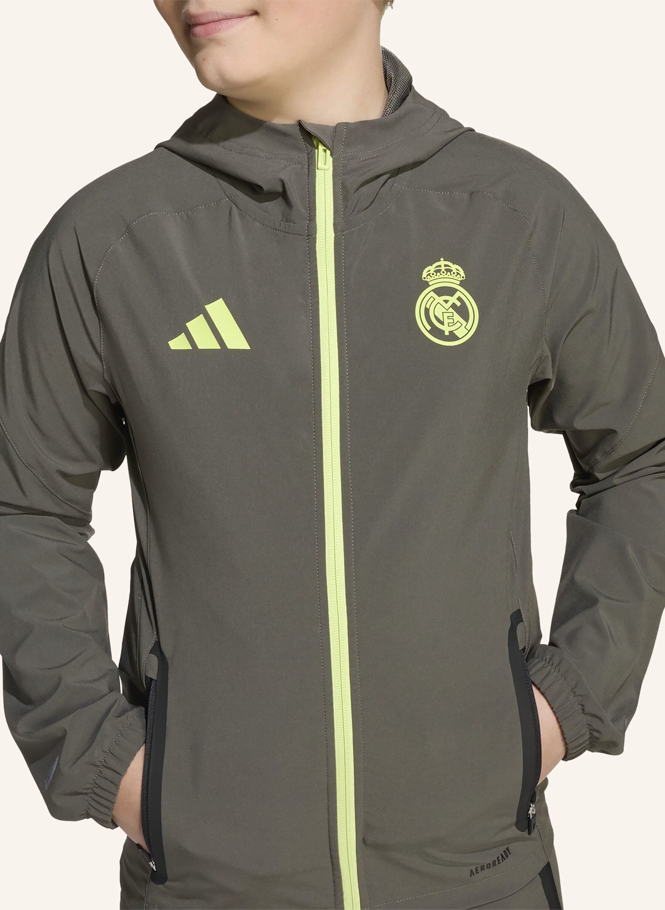 Thumbnail - Adidas Real Madrid Tiro 25 Competition Vis Tech Kids Travel Jacke grau