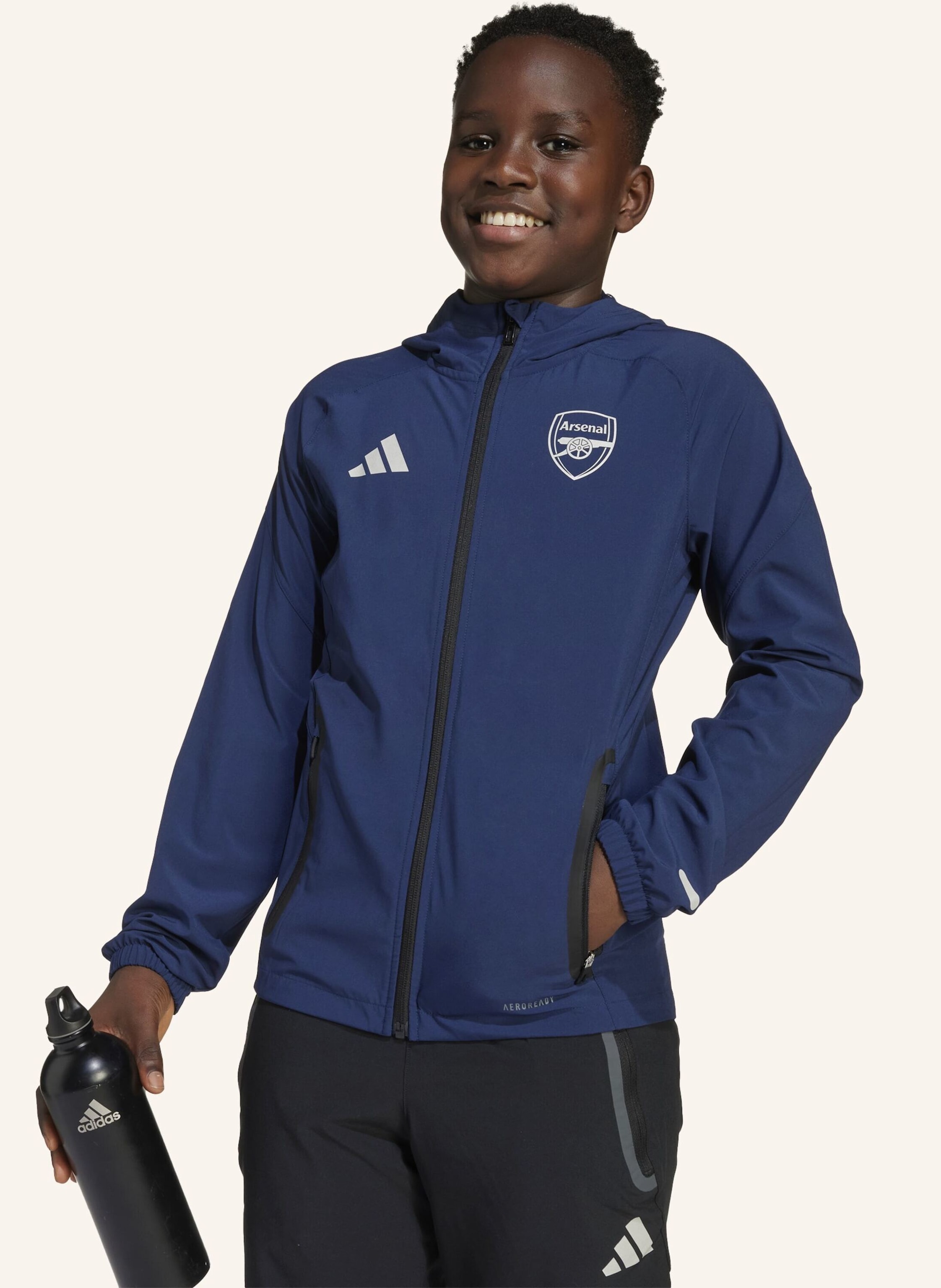 Thumbnail - Adidas Fc Arsenal Tiro 25 Competition Kids Vis Tech Travel Jacke blau