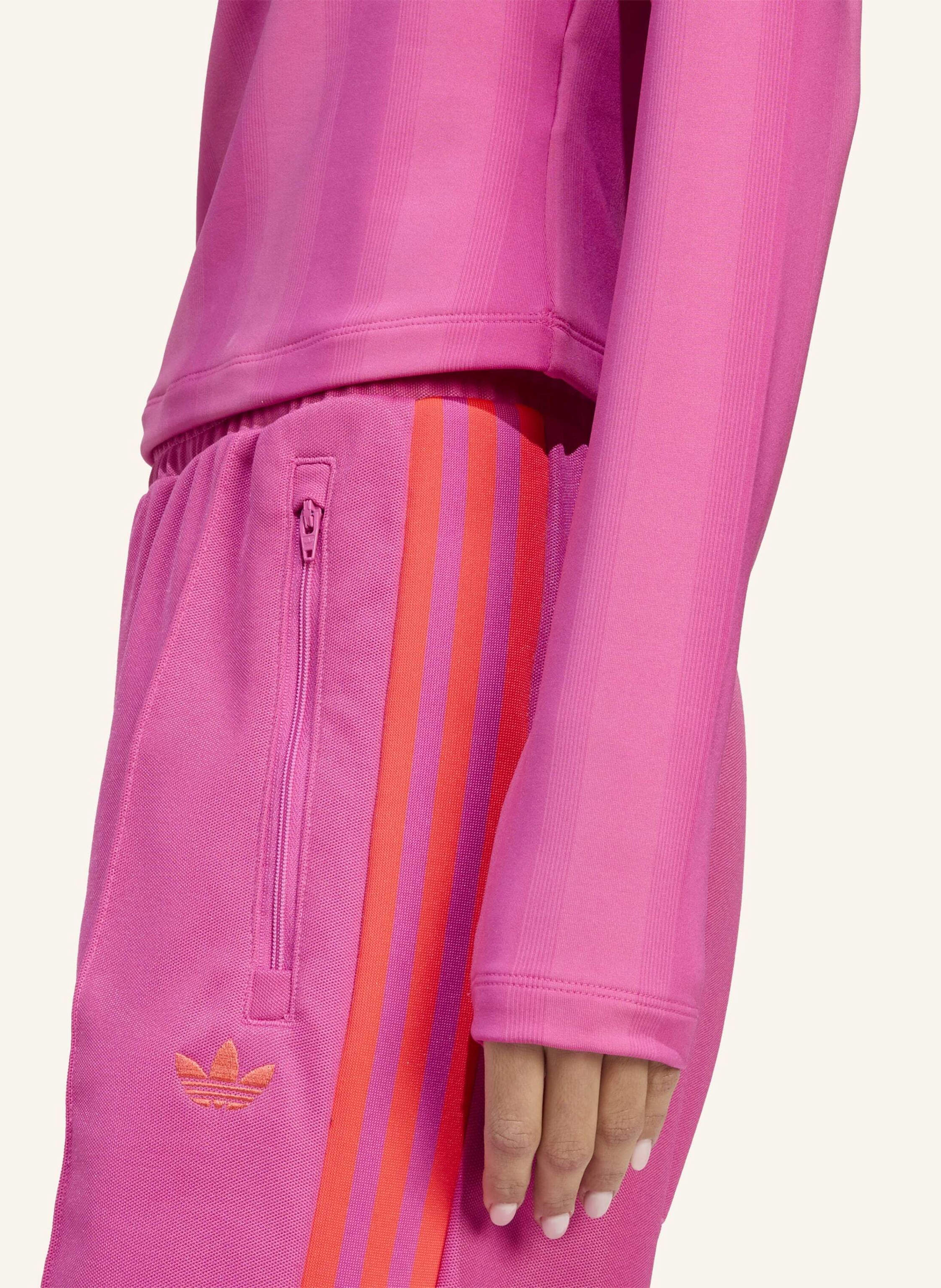Thumbnail - Adidas Originals Half-Zip Graphic Football Longsleeve pink