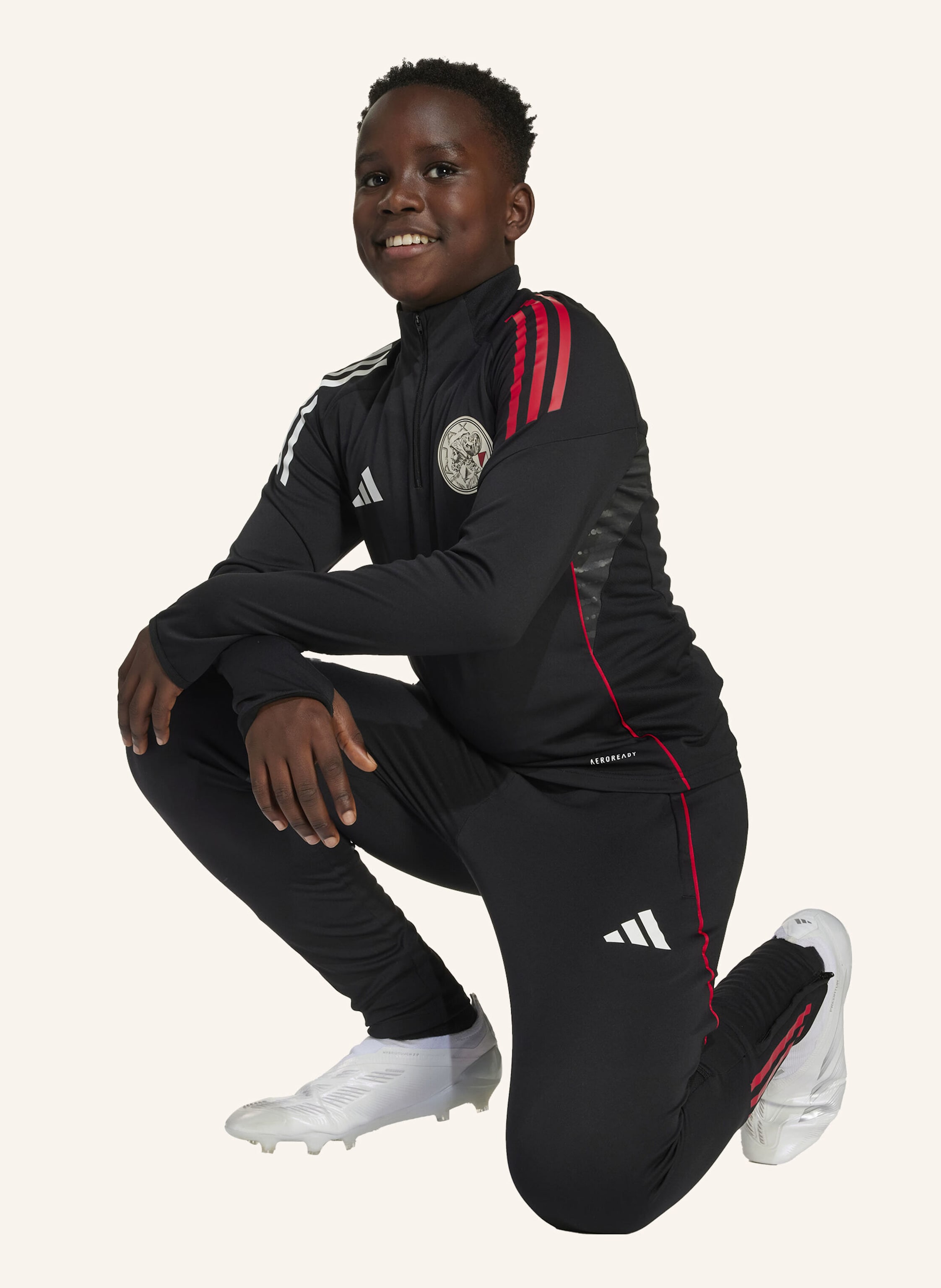 Thumbnail - Adidas Ajax Tiro 25 Competition Kids Trainingsoberteil schwarz