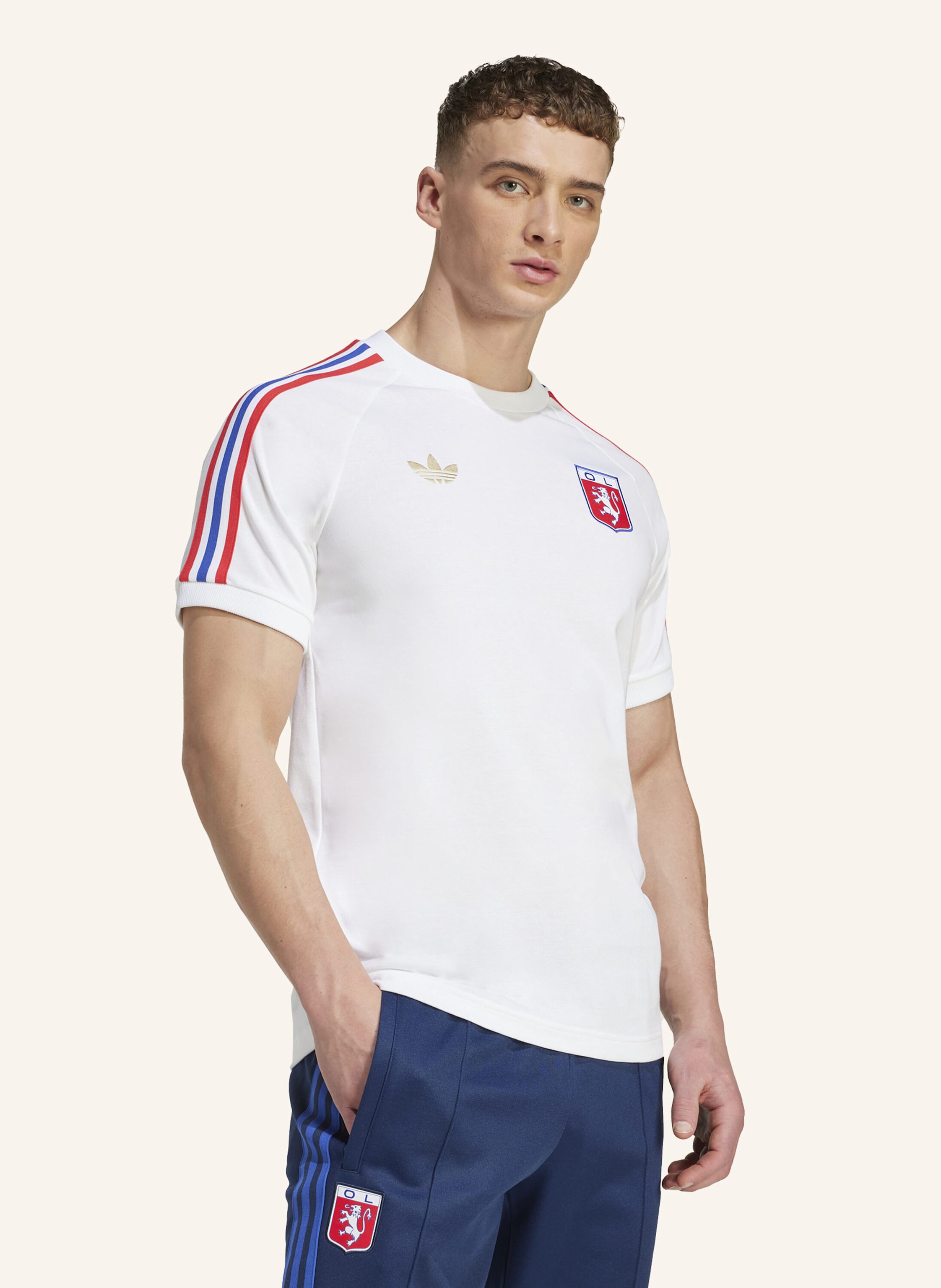 Thumbnail - Adidas Originals Olympique Lyon Anniversary T-Shirt weiss