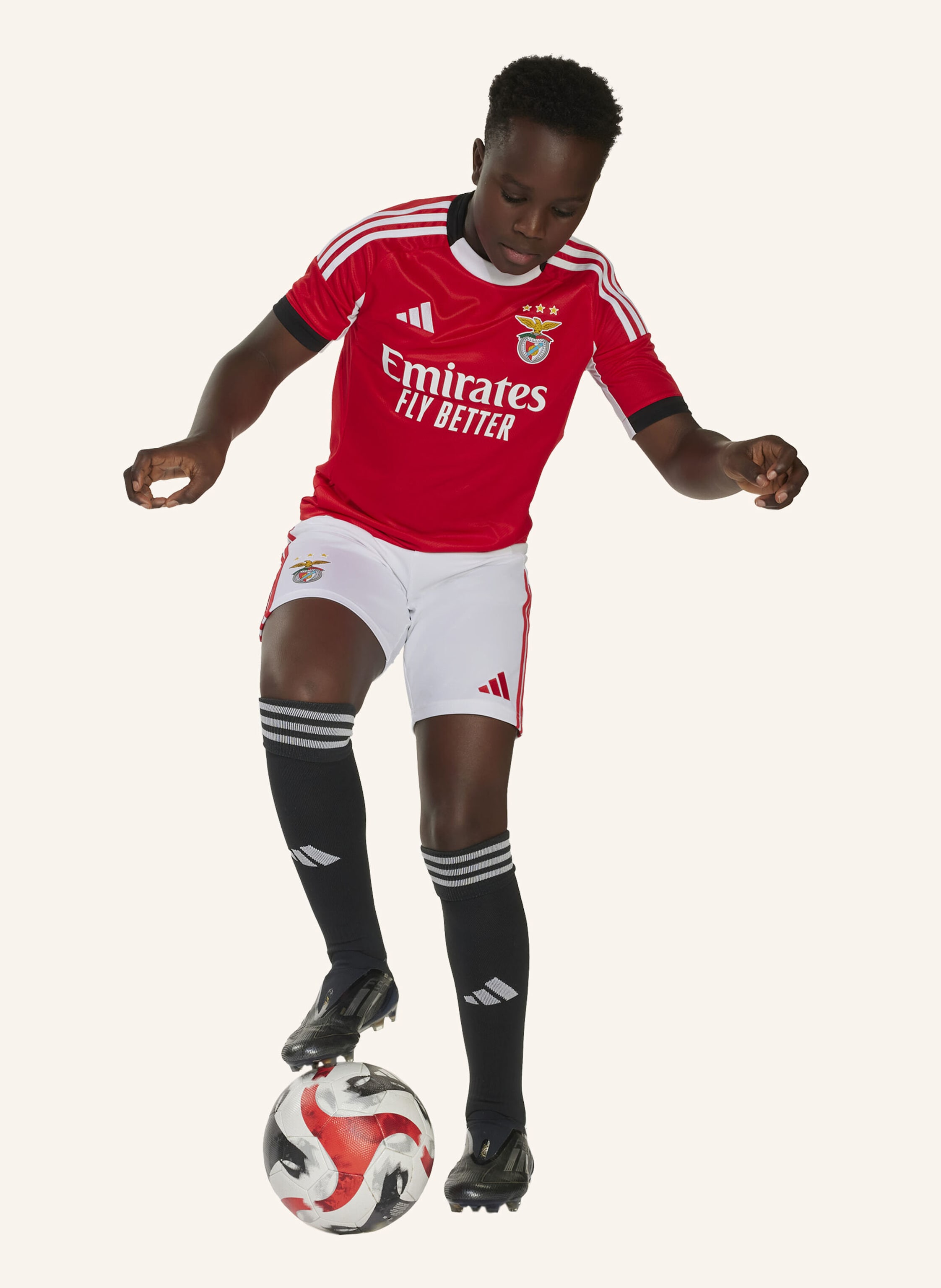 Thumbnail - Adidas Benfica Lissabon 25/26 Kids Heimtrikot rot