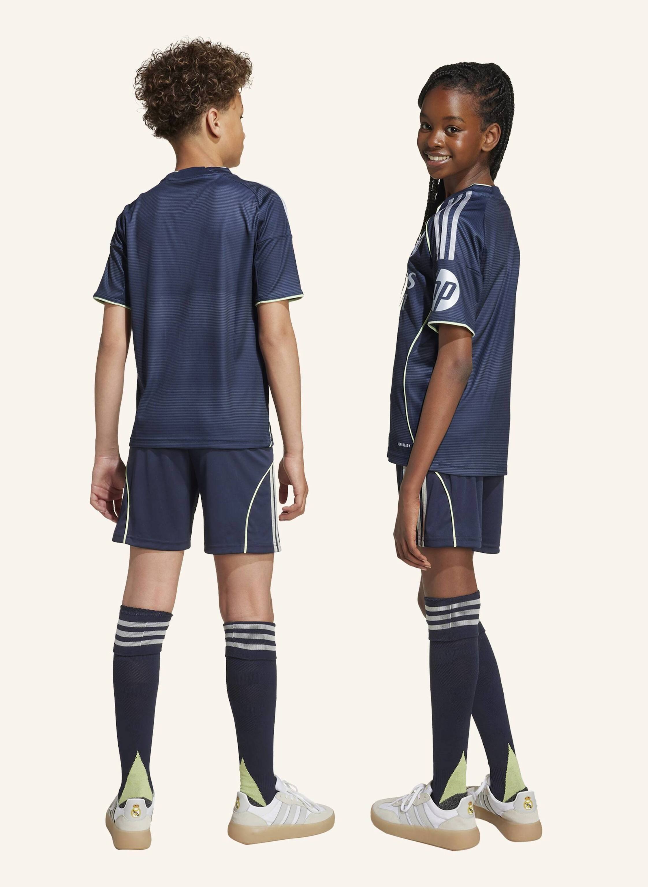 Thumbnail - Adidas Real Madrid 25/26 Away Junior-Ausrüstung blau