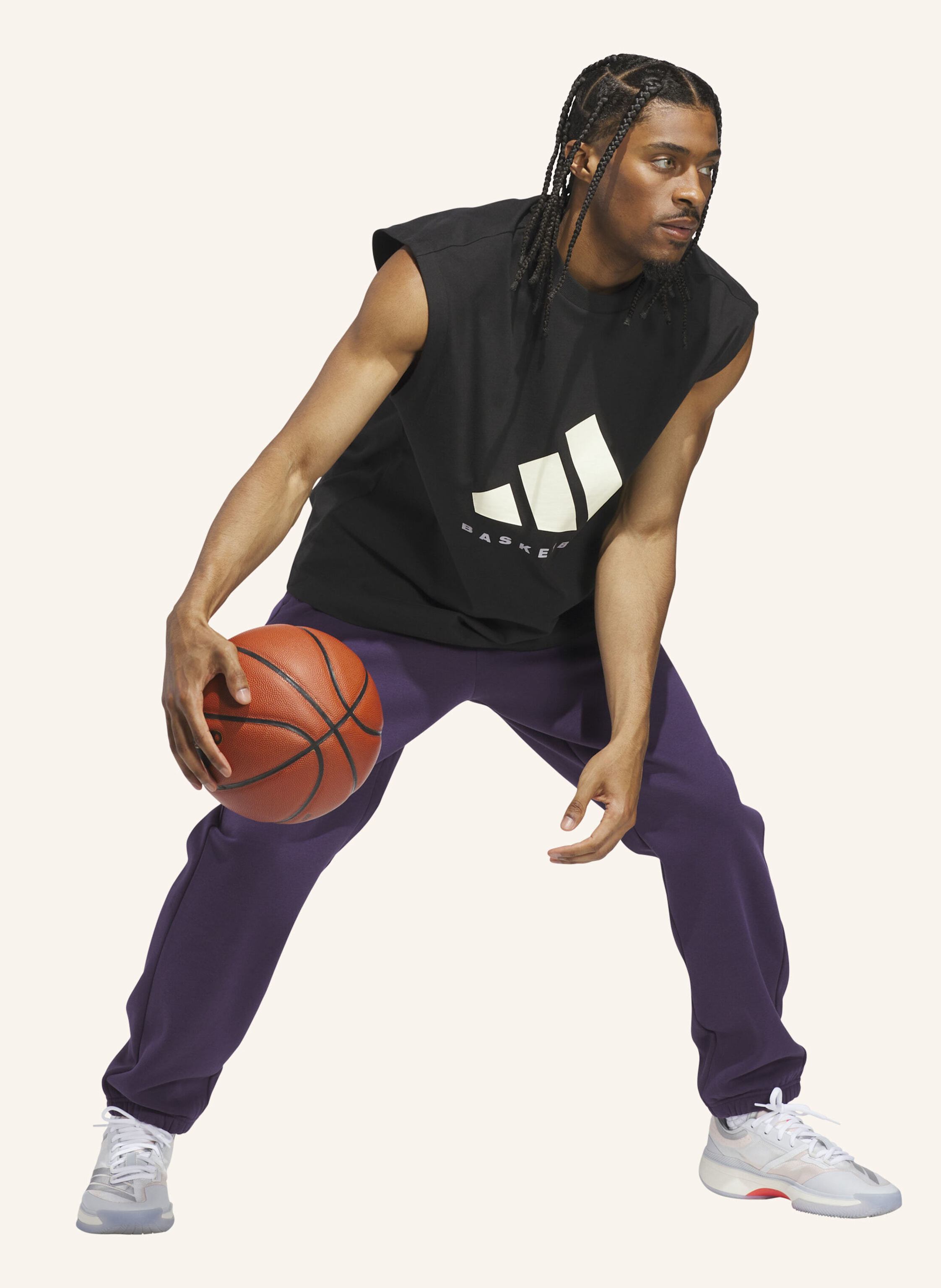 Thumbnail - Adidas Adidas Basketball Jogginghose – Genderneutral lila