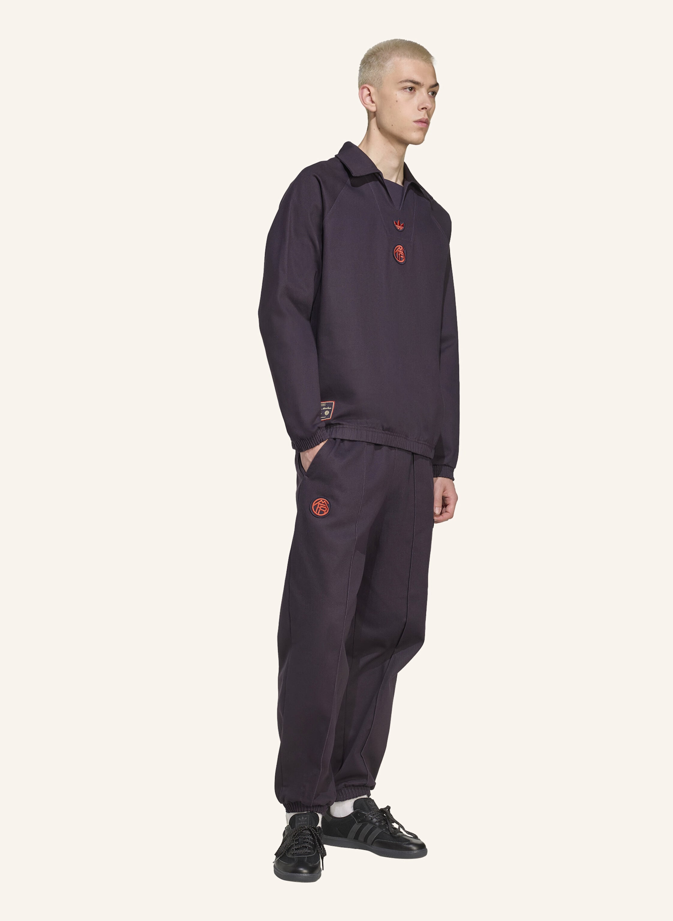 Thumbnail - Adidas Originals Fc Bayern München Terrace Icons Drill Top lila